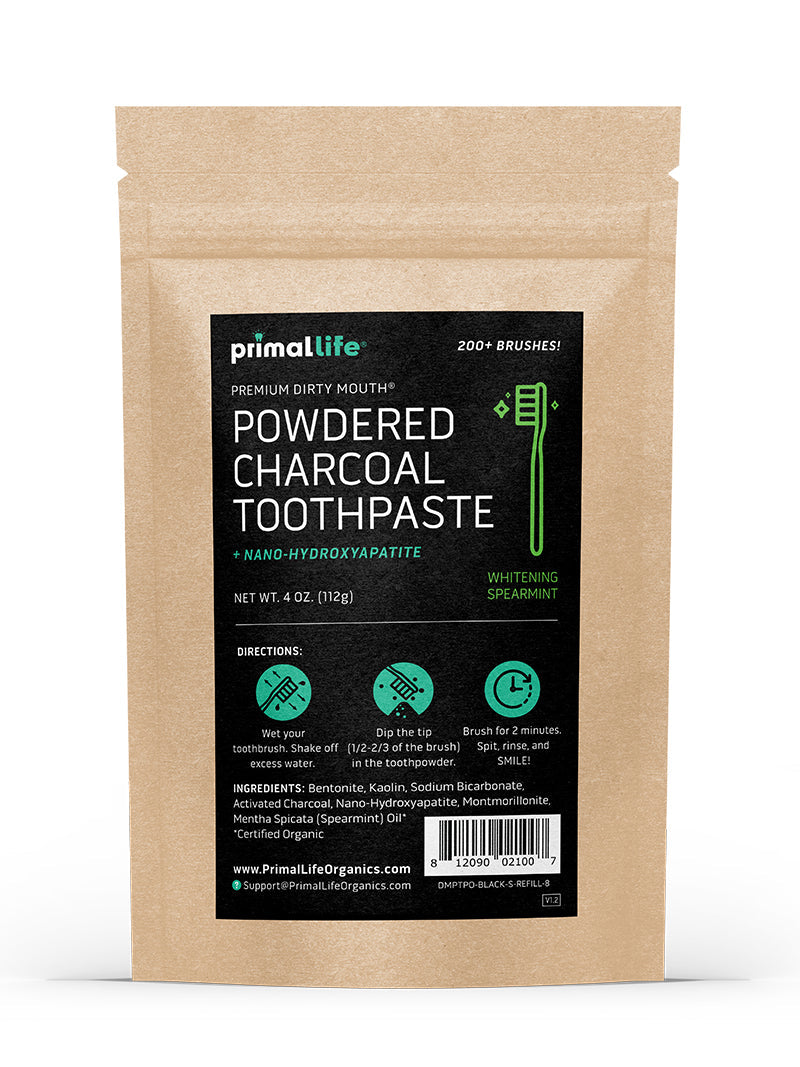 Toothpowder / Powdered Mineral Toothpaste by Primal Life Organic II LLC