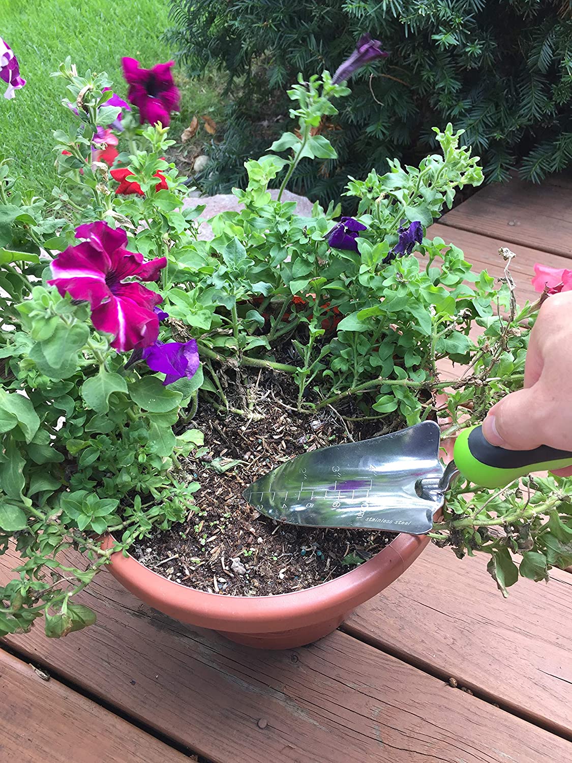 4pc Garden Tool Set – Trowel, Cultivator, Transplanter & Titanium Pruner