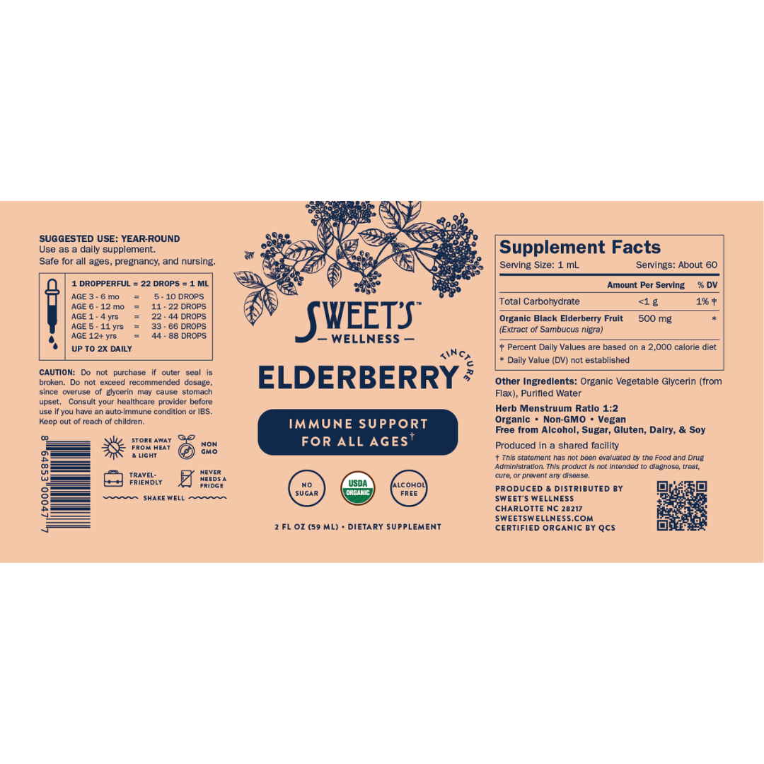 Elderberry Daily Defense Tincture - Organic