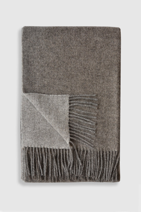 Trafalgar Double Sided Wool Throw by Linen Way
