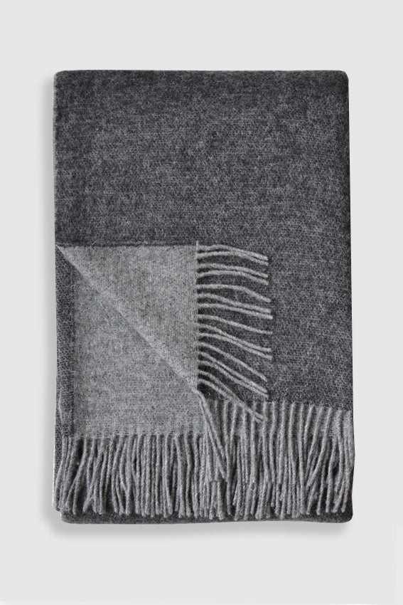 Trafalgar Double Sided Wool Throw by Linen Way