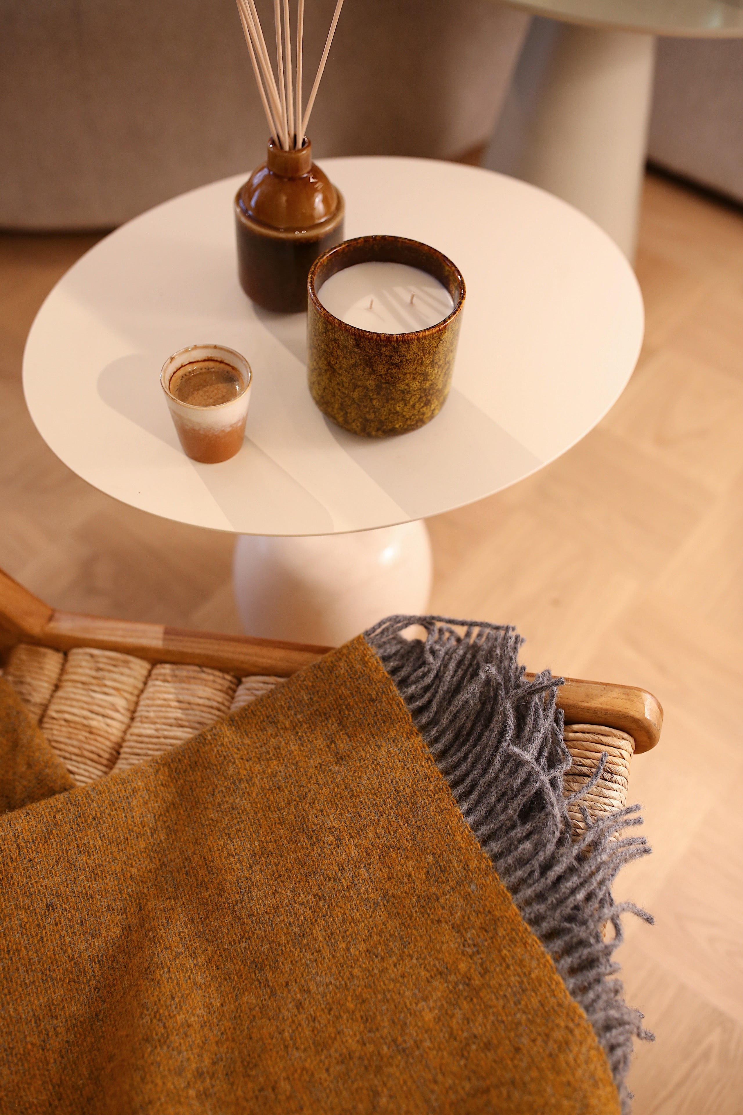 Trafalgar Double Sided Wool Throw by Linen Way