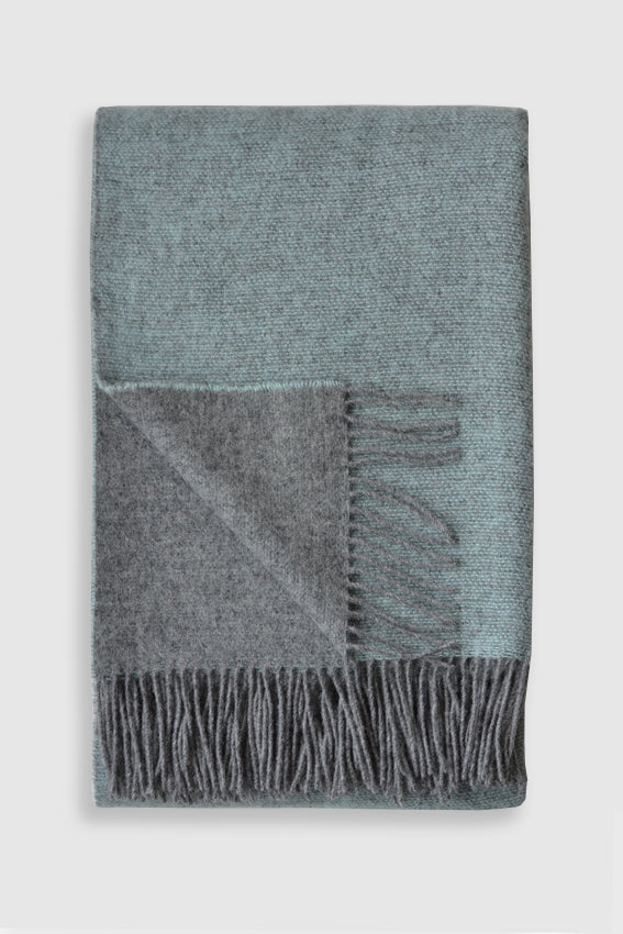 Trafalgar Double Sided Wool Throw by Linen Way
