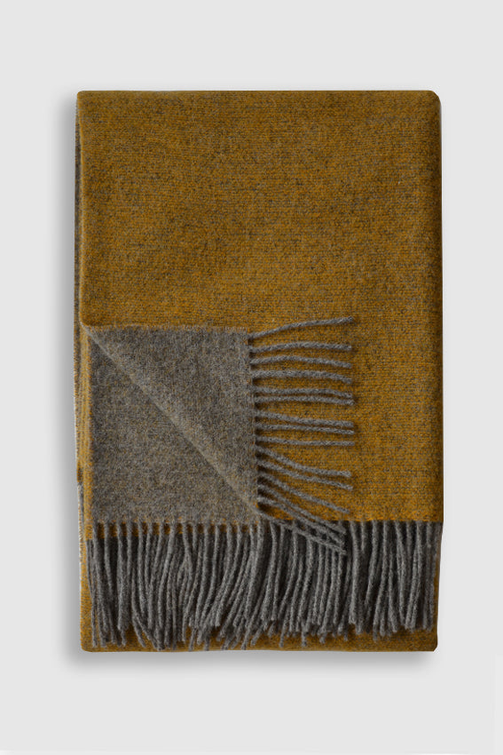 Trafalgar Double Sided Wool Throw by Linen Way