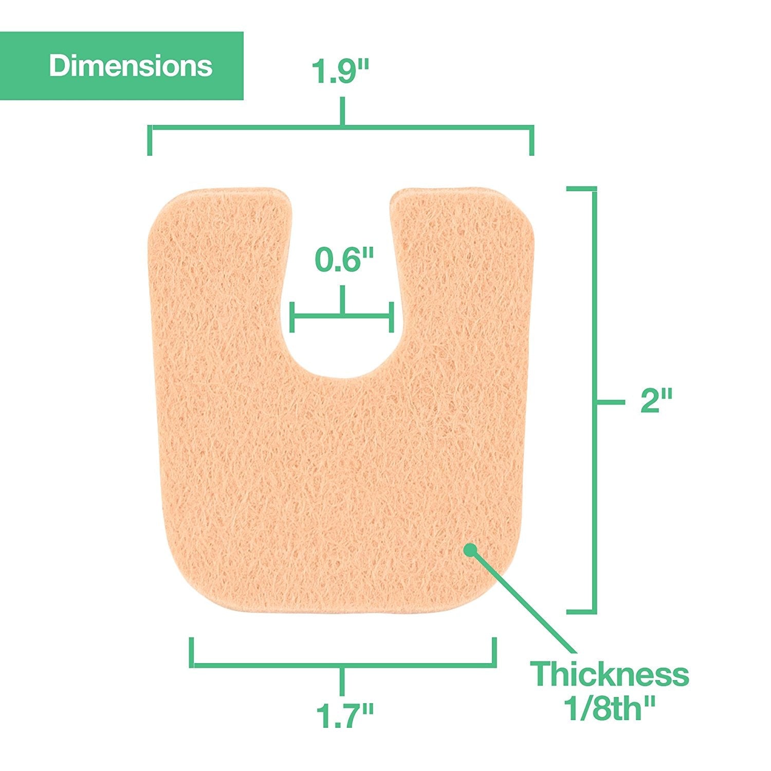 U-Shaped Felt Moleskin Callus Pads by ZenToes