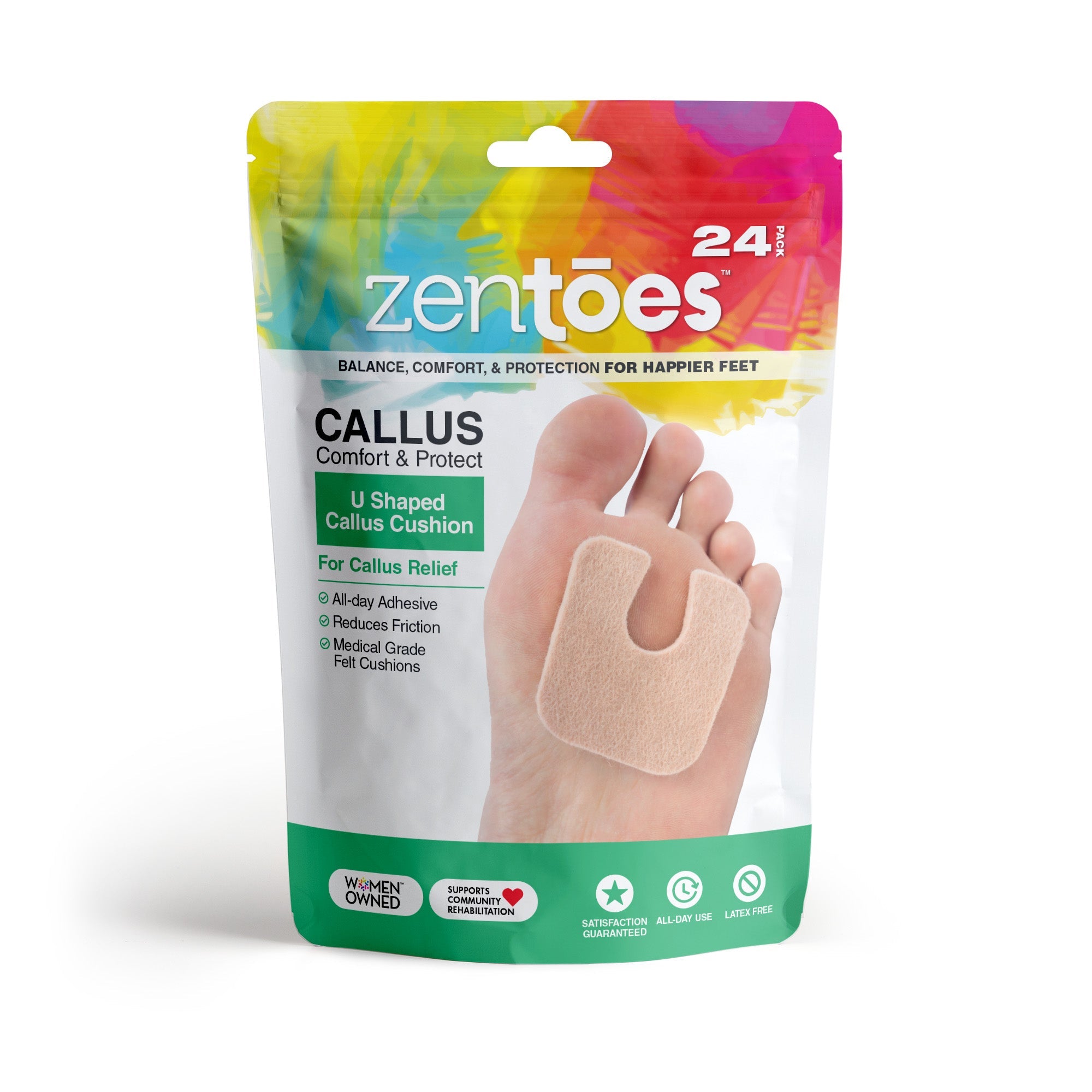 U-Shaped Felt Moleskin Callus Pads by ZenToes