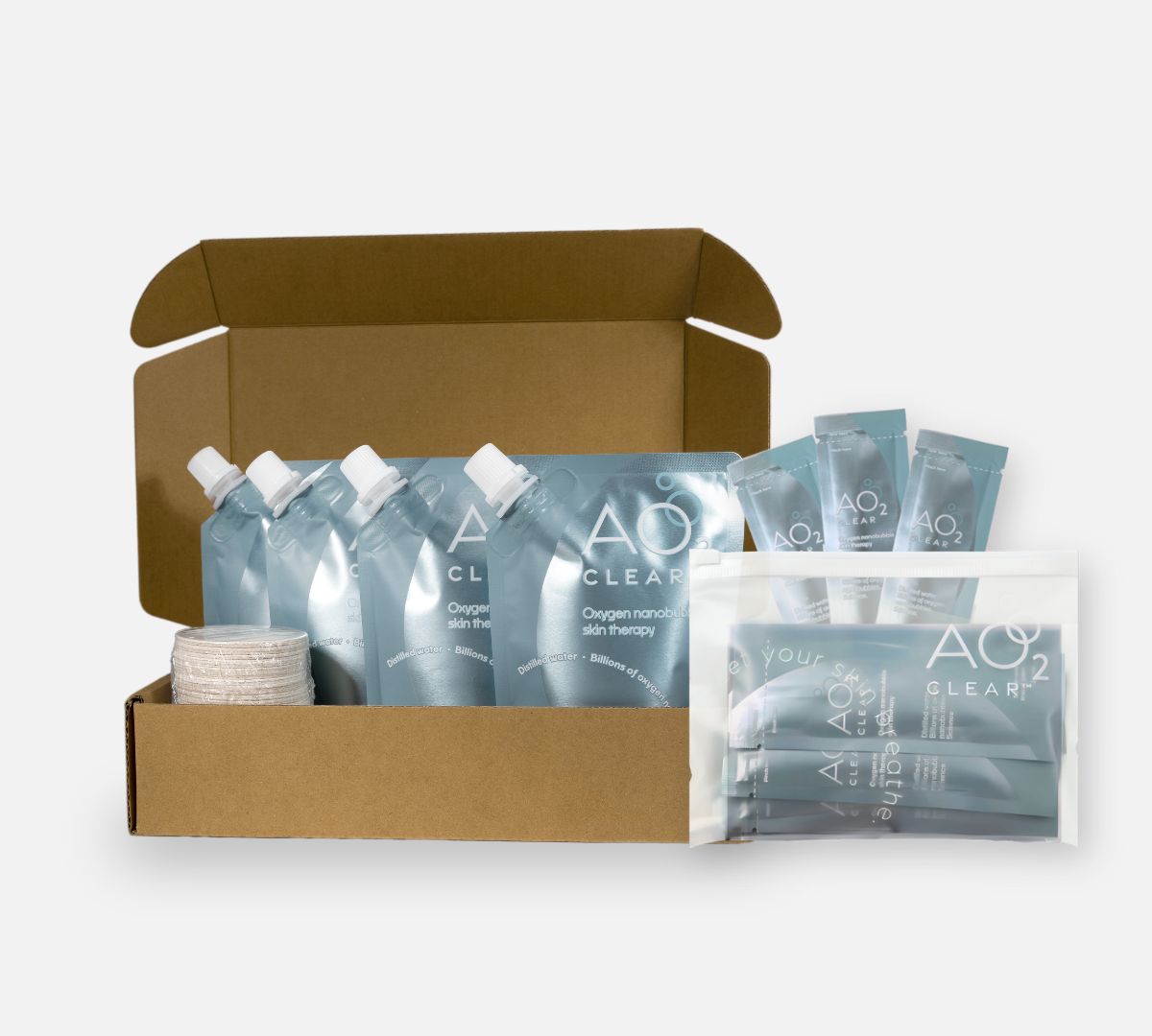AO2 Clear 30 Day Supply + 10 Travel Packs