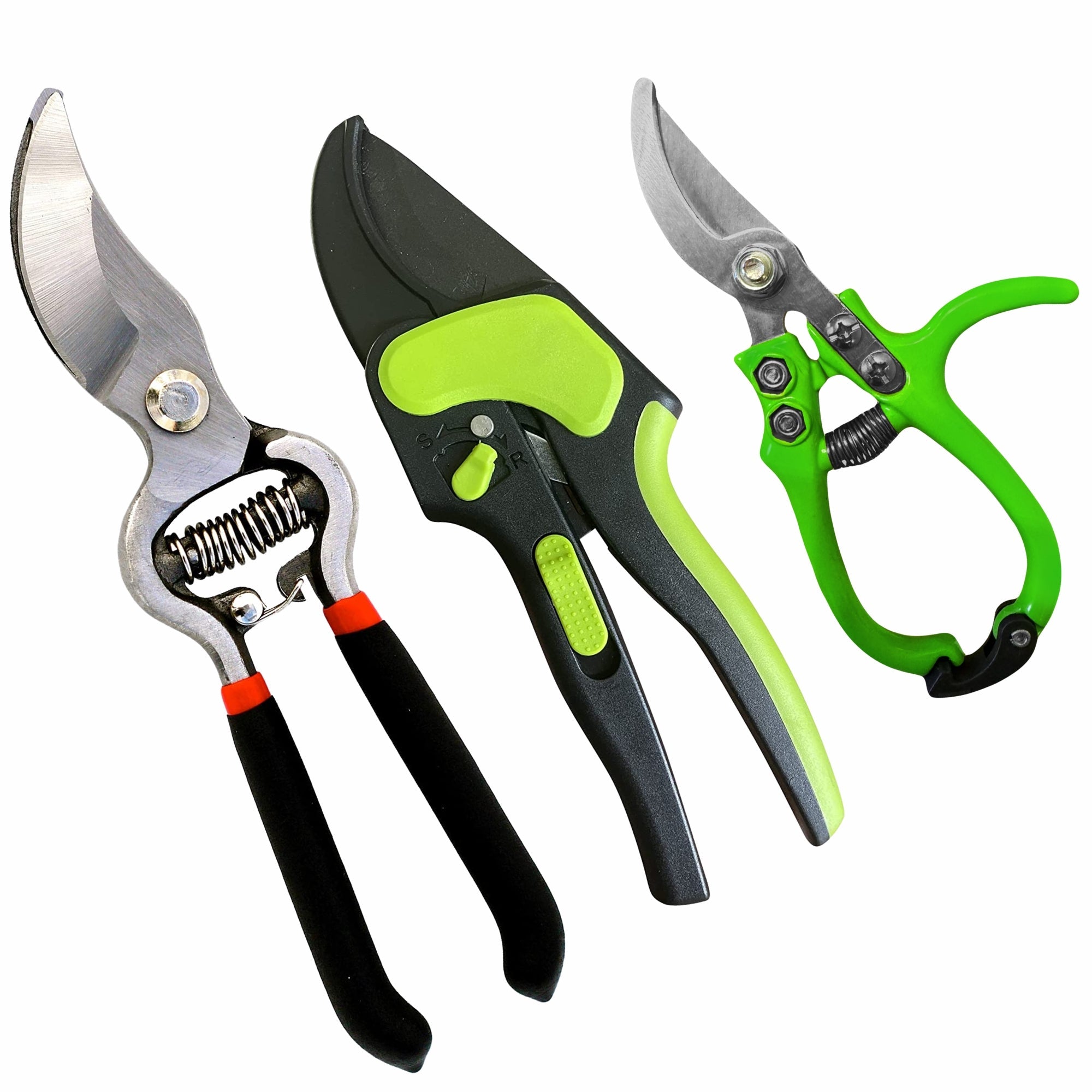 3pc Pruning Tool Set – Dual Ratchet, Pruner & Ergonomic Snips