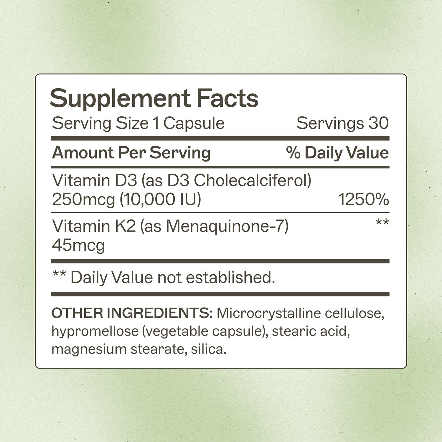 Vitamin D3/K2 10,000 IU Capsules by Amy Myers MD