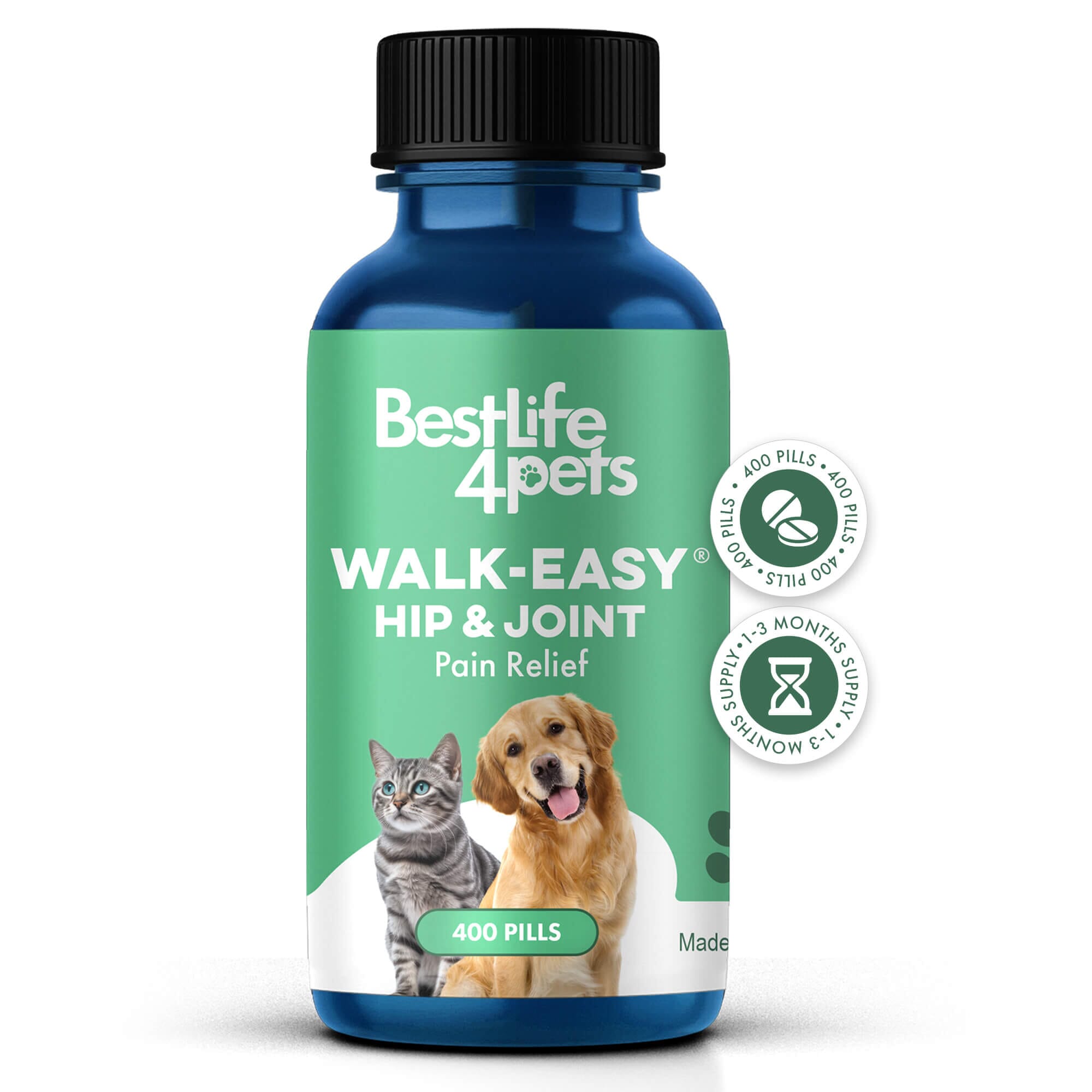 WALK-EASY® Joint and Hip Pain Relief for Dogs and Cats - Helps Arthritis, Torn Ligament and Other Joint Conditions by BestLife4Pets