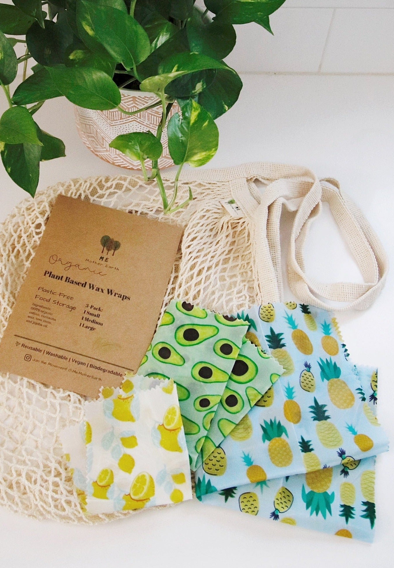Plant Based Wax Food Wraps 3-Pack