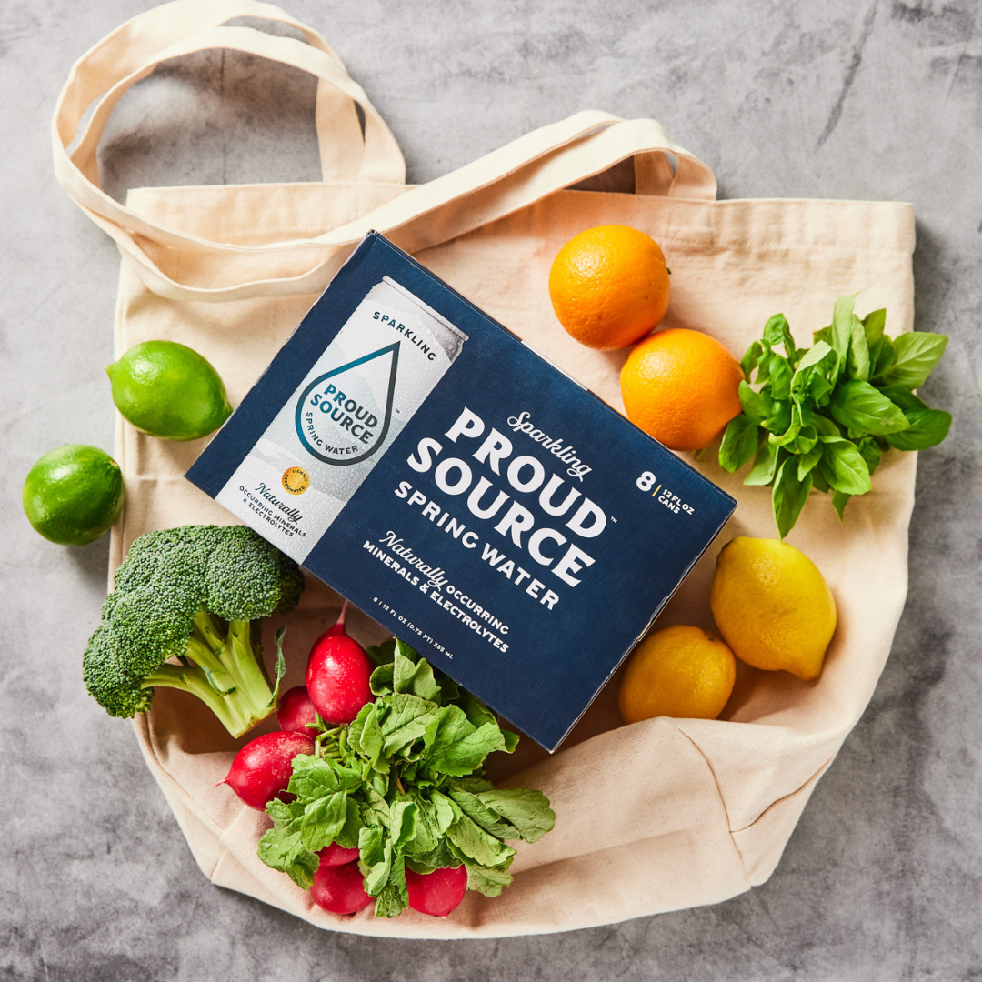 Sparkling Spring Water Cans by PROUD SOURCE WATER