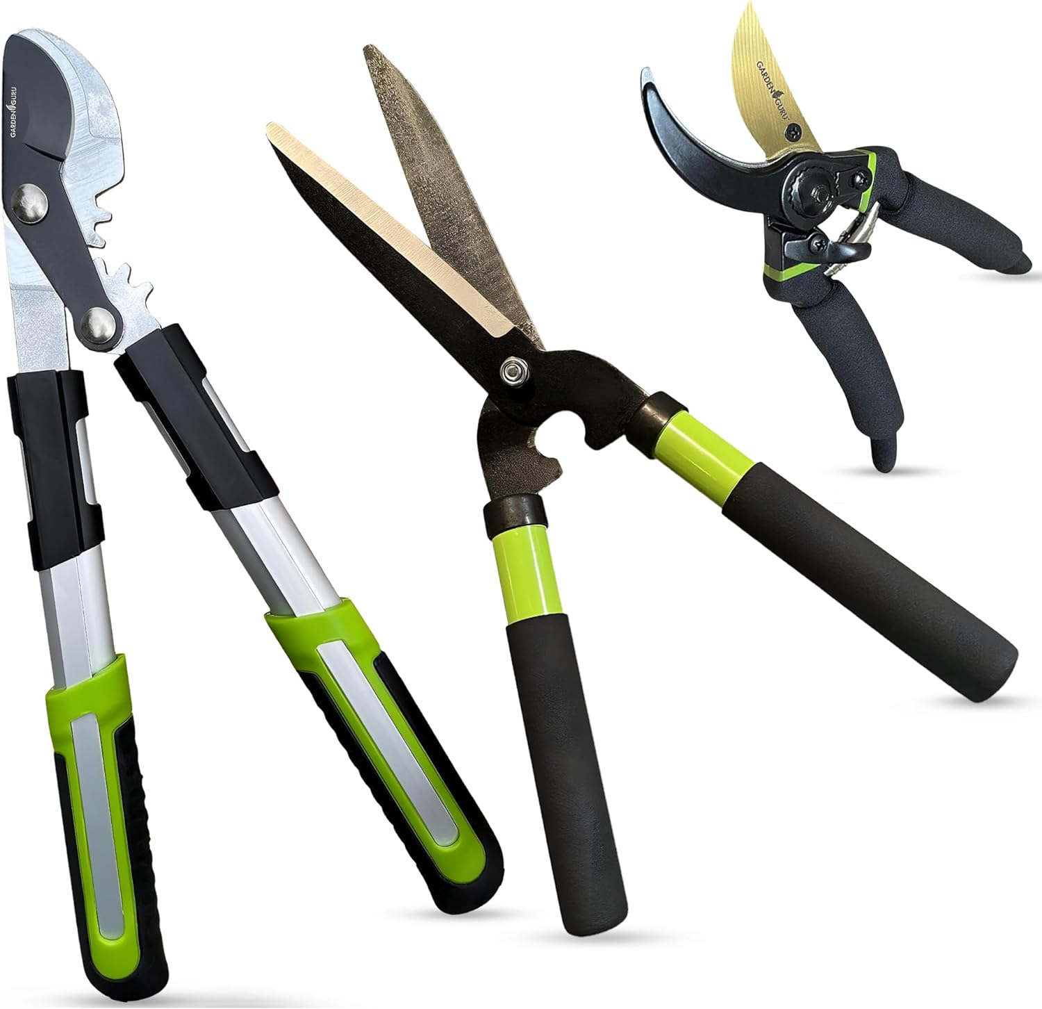 3pc Pruning Tool Set – Hedge Shears, Bypass Loppers & Pruning Shears