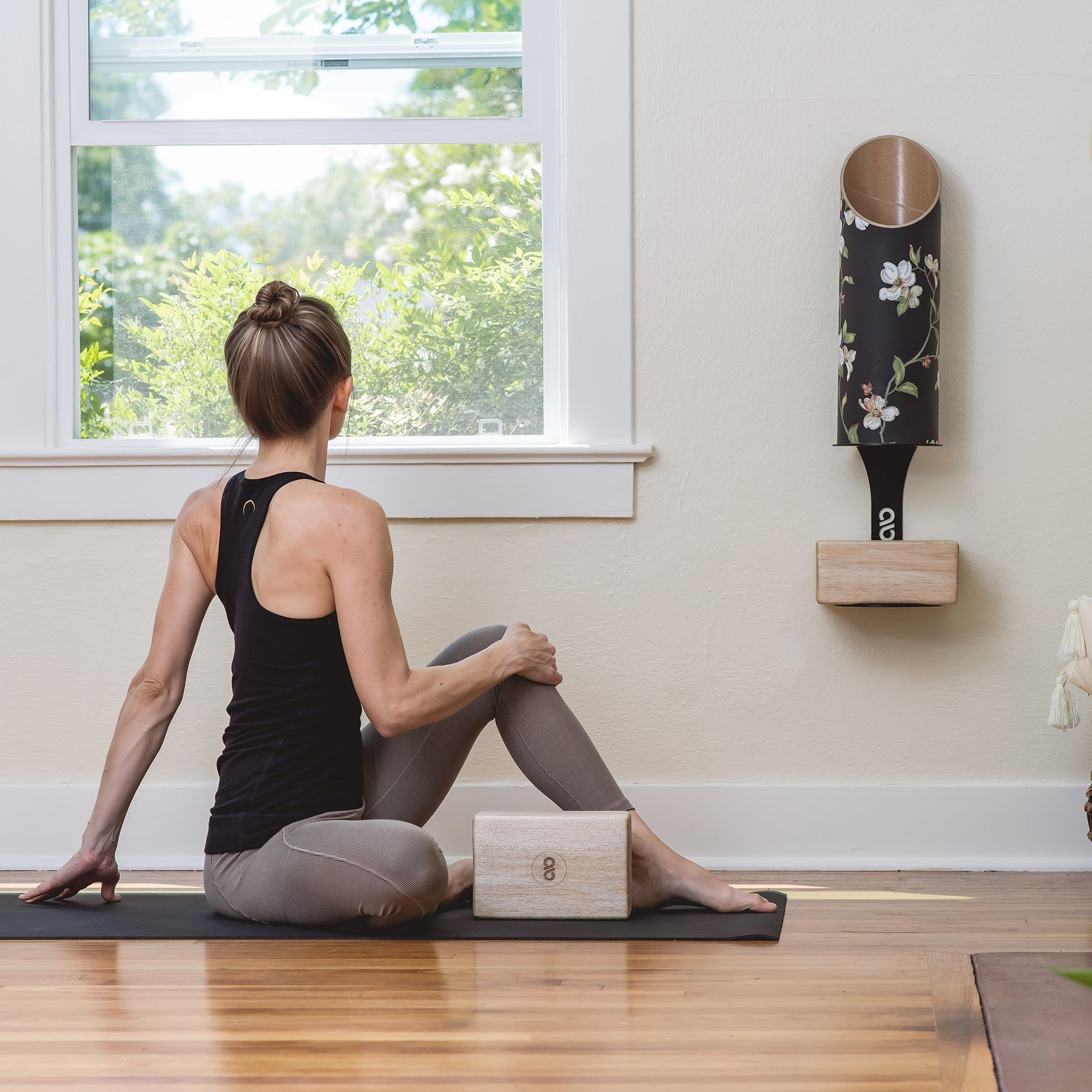Yoga Block Wall Bracket | Black by Mache