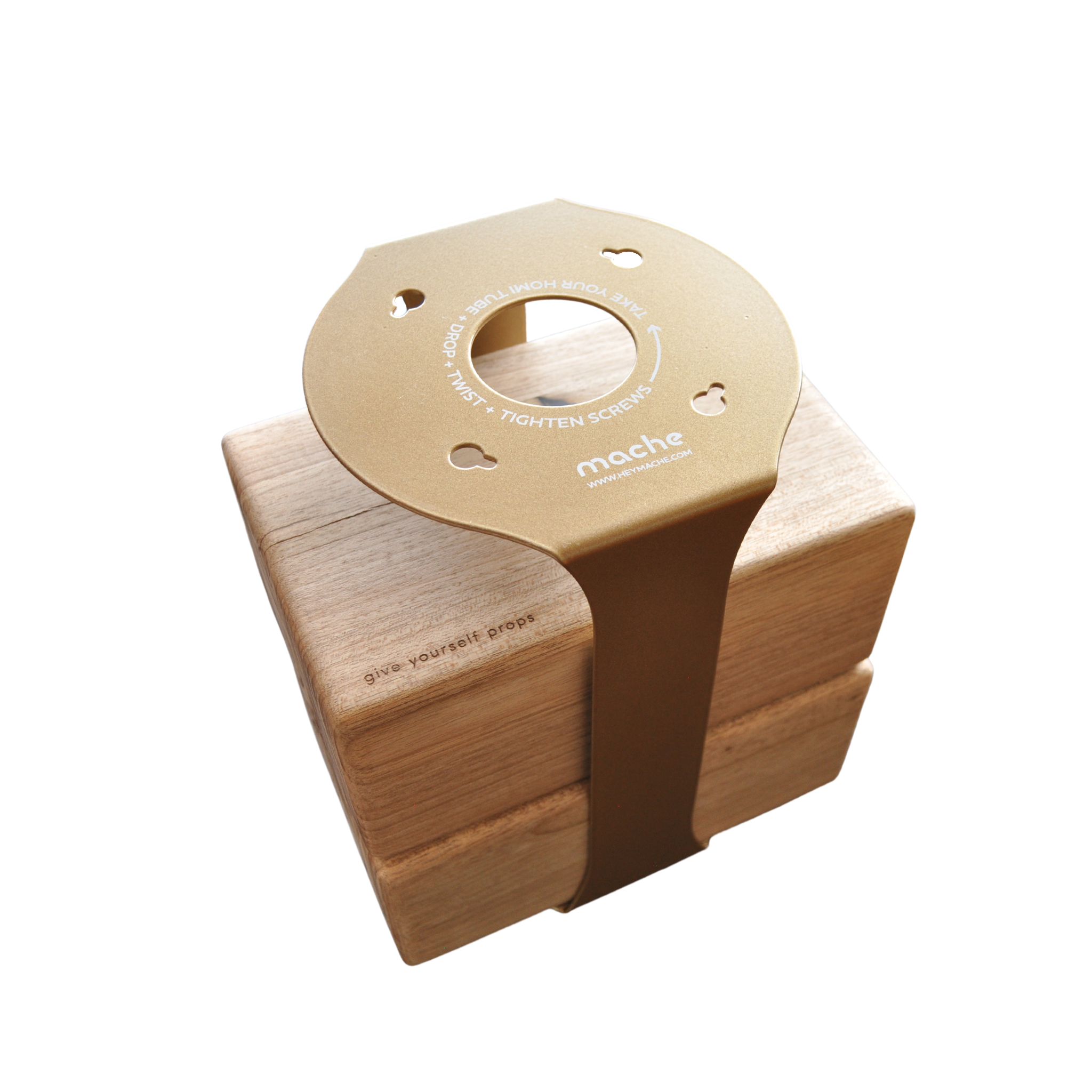 Yoga Block Floor Stand | Gold by Mache