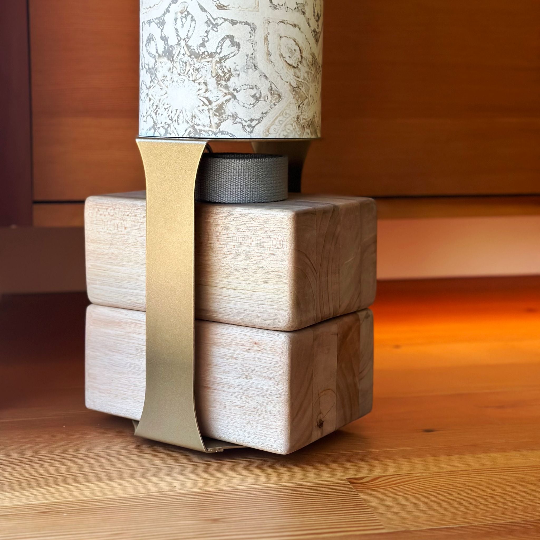 Yoga Block Floor Stand | Gold by Mache