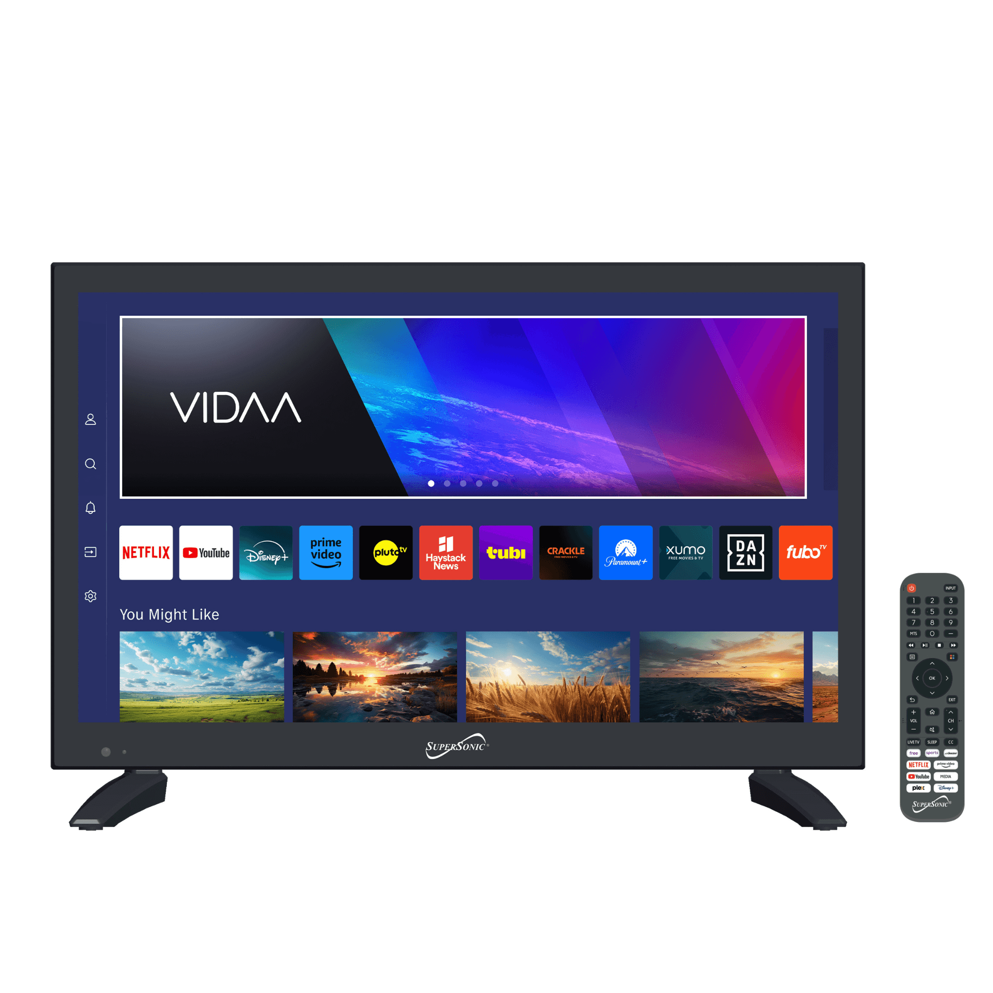 Supersonic 19" VIDAA ACDC Compatible LED Smart TV with Built-In WiFi by Jupiter Gear Home