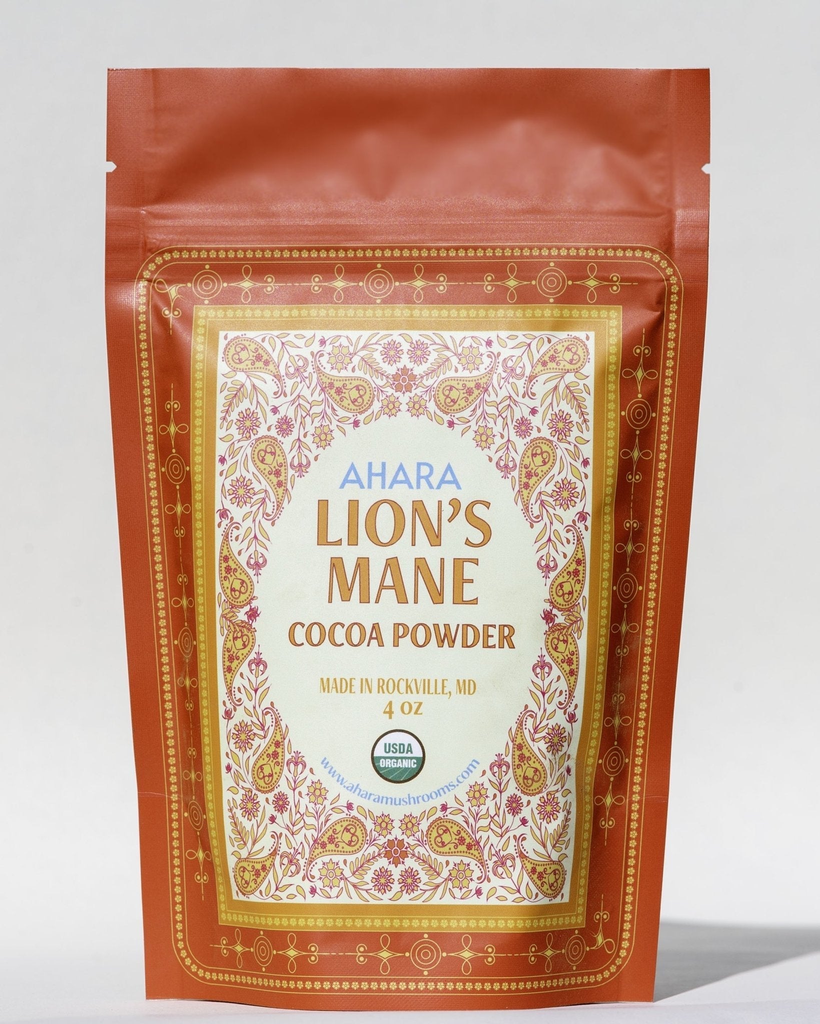 Ahara Mushrooms Lions Mane Cocoa - 10 bags by Farm2Me