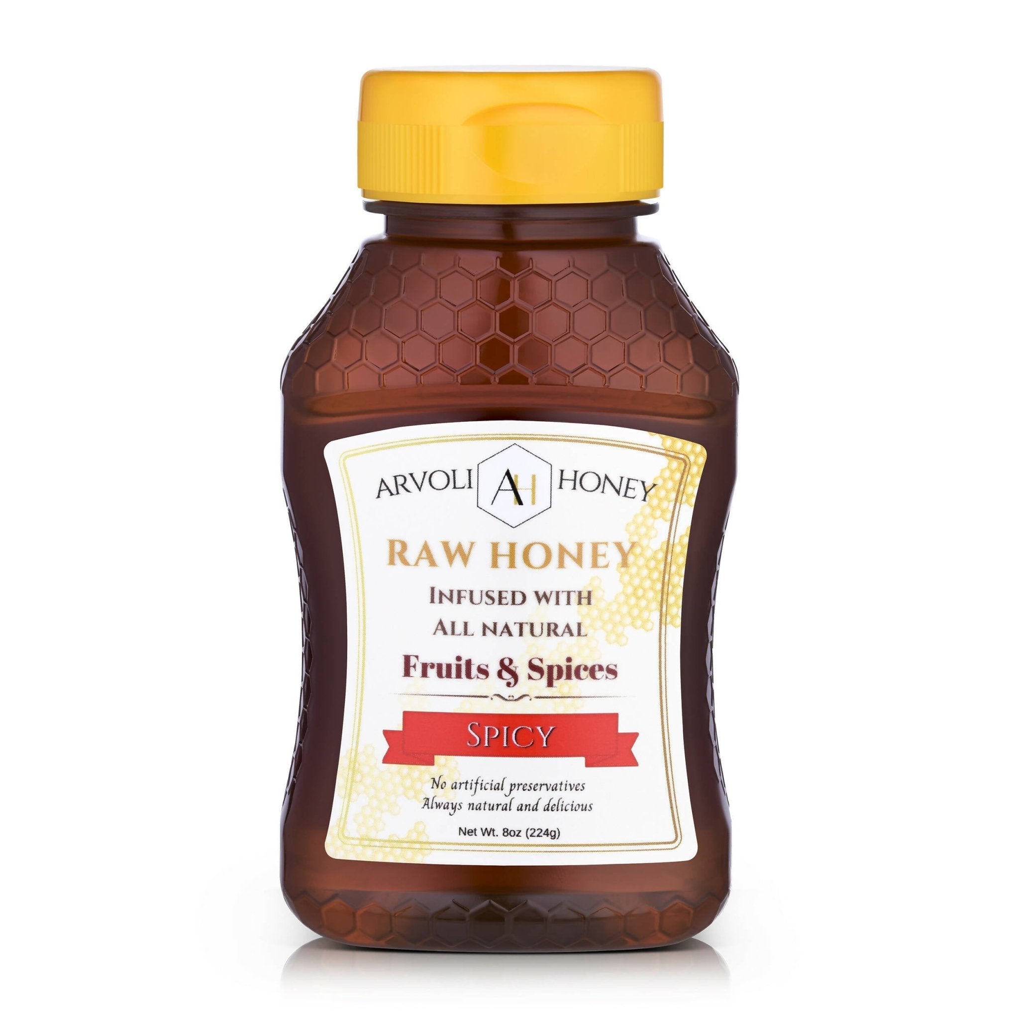 Arvoli Honey Hot Honey Bottles - 12 bottles x 8 oz by Farm2Me
