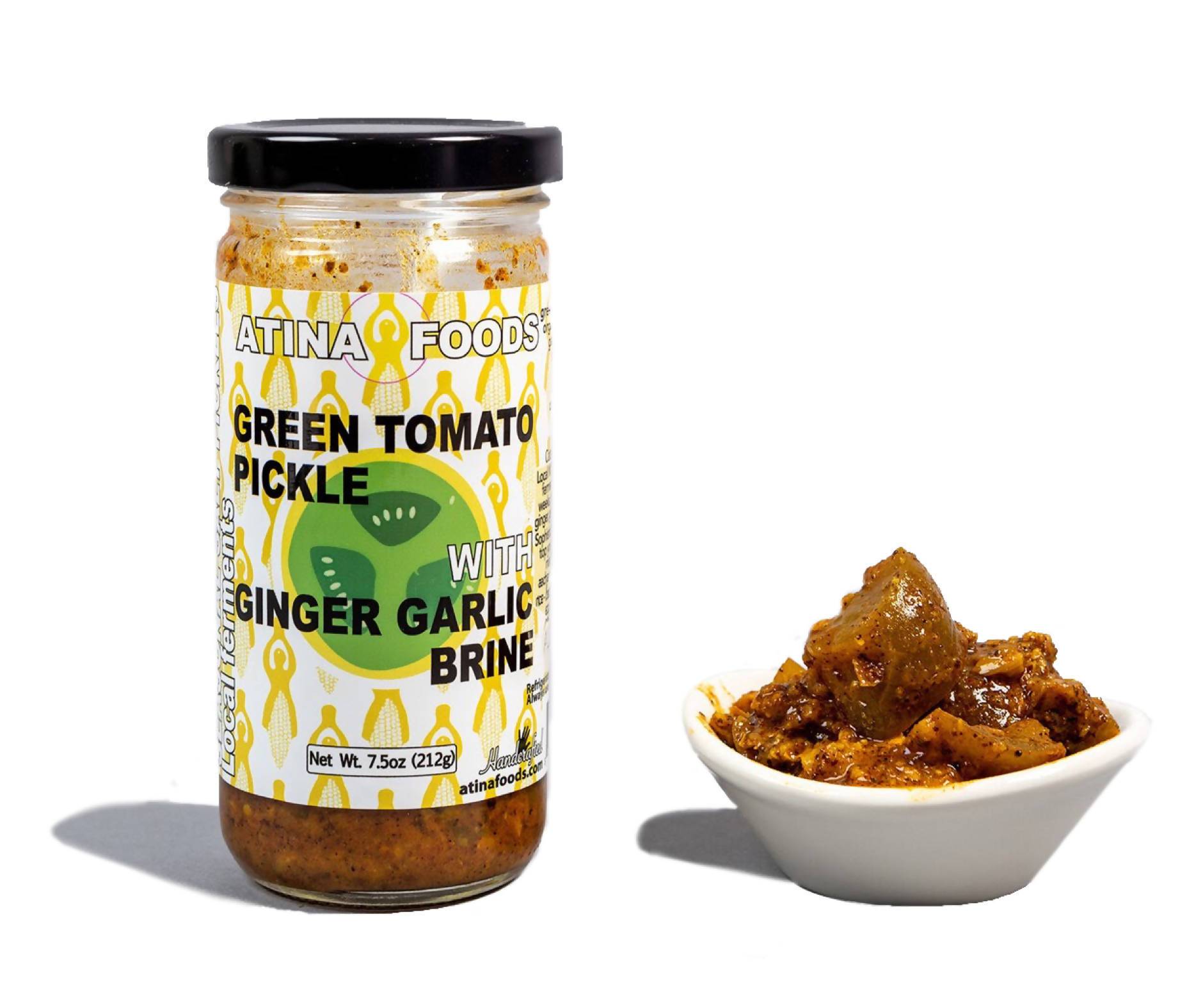 Green Tomato Pickle with Ginger Garlic Brine - 12 Jars x 8oz by Farm2Me