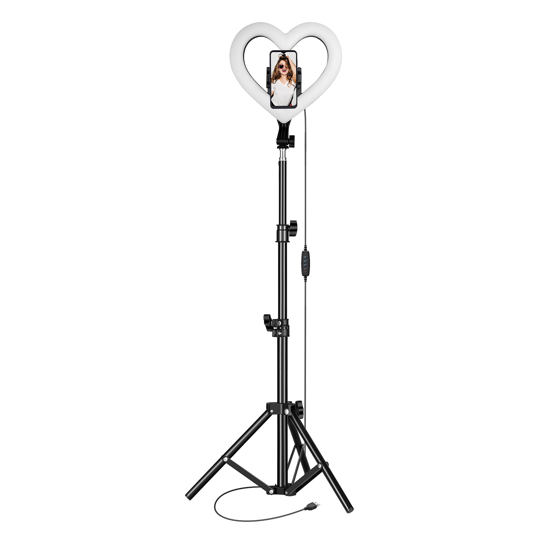 PRO Live Stream 10” Heart Shaped Selfie Ring Light (SC-2310SRH) by Jupiter Gear Home