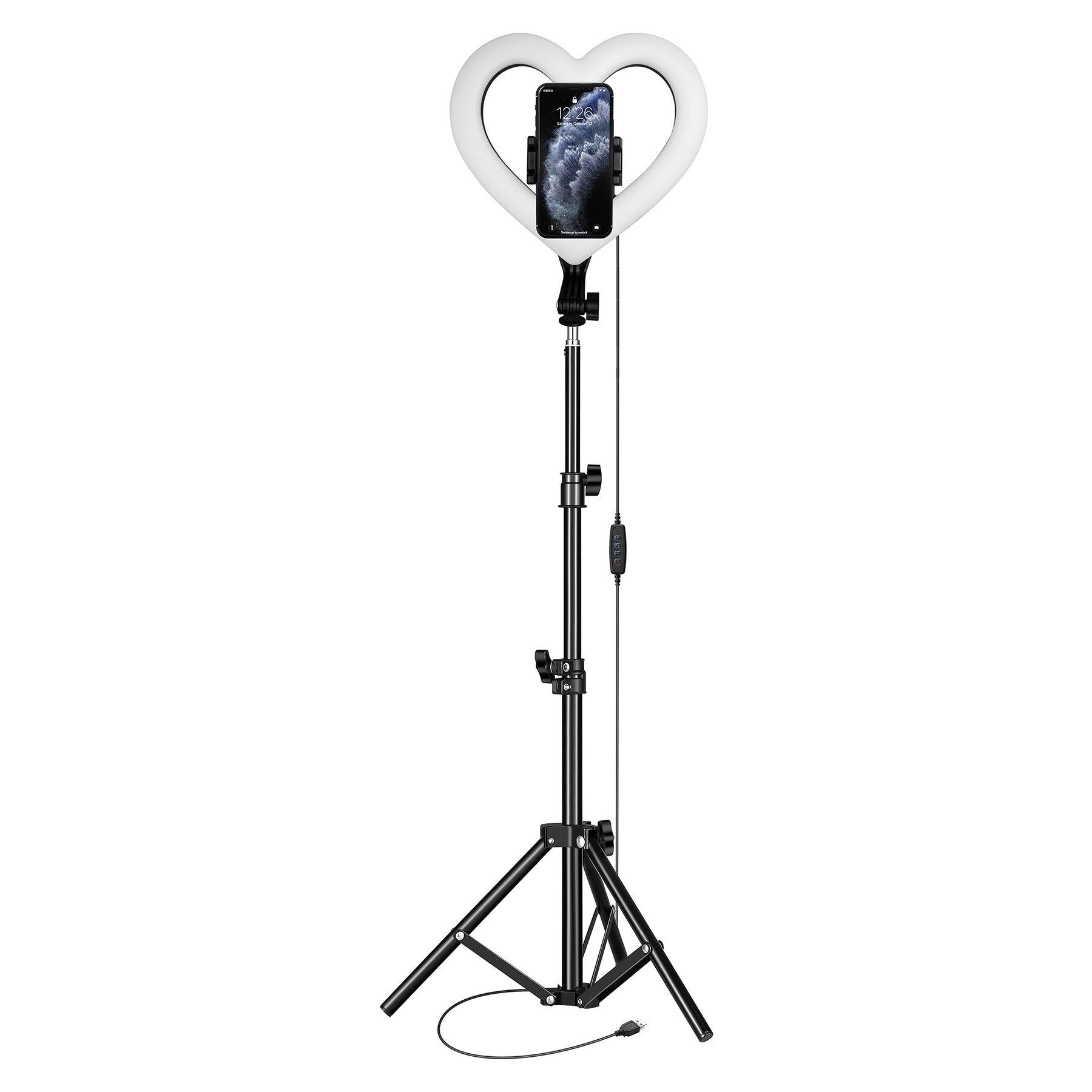 PRO Live Stream 10” Heart Shaped Selfie Ring Light (SC-2310SRH) by Jupiter Gear Home
