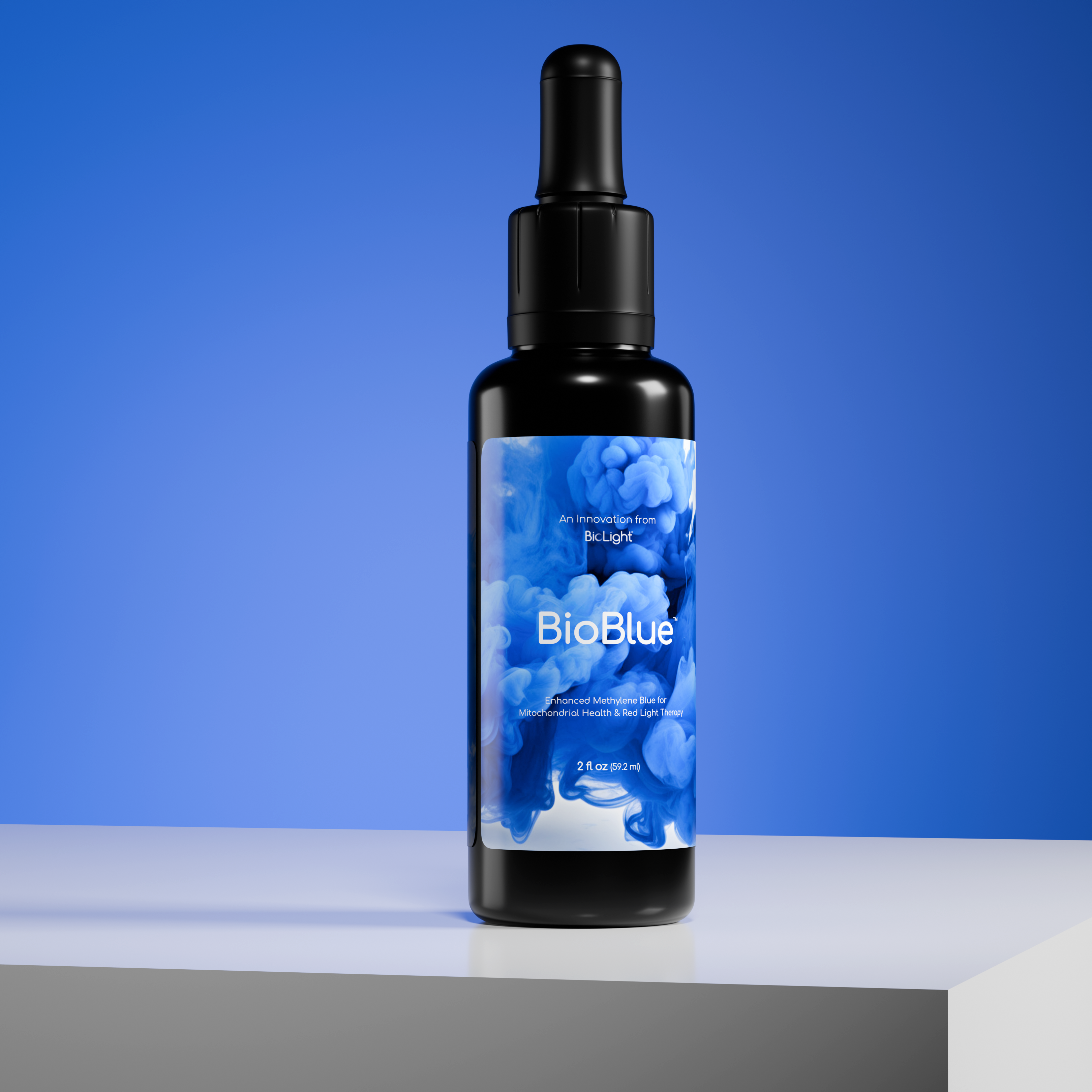 BioBlue: Methylene Blue Supplement - Support Brain Health & Mitochondrial Function | Red Light Therapy Synergist - 1% Solution - USP Grade