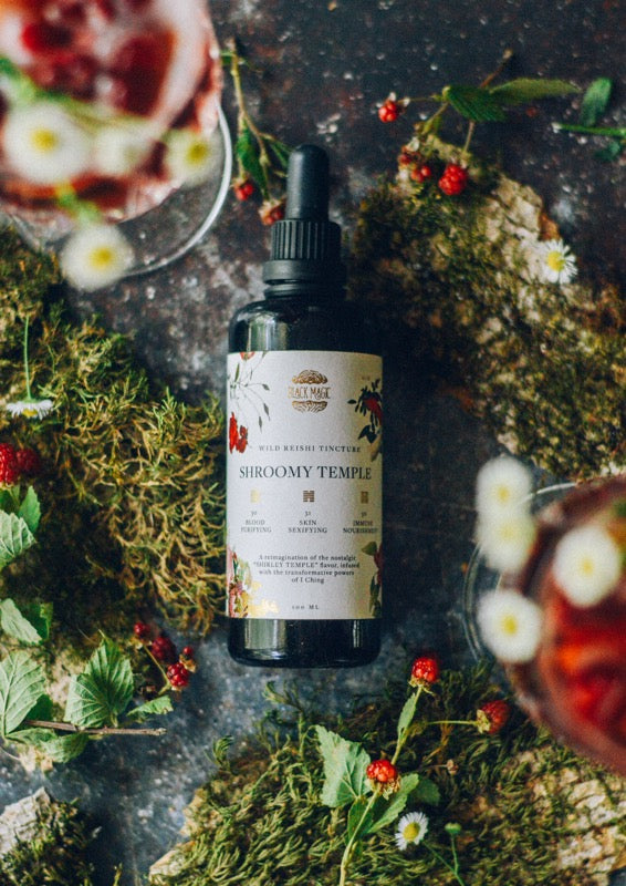 The Shroomy Temple | Wild Reishi Mushroom Tincture by Black Magic Alchemy