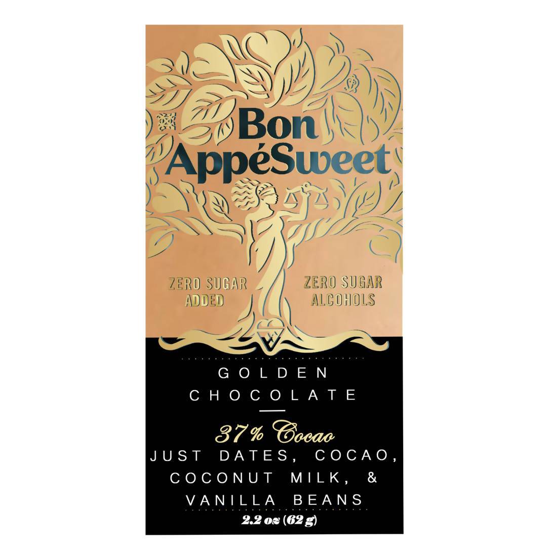 Bon AppeSweet Date-Sweetened Golden Chocolate Bars - 12 x 2.2 oz by Farm2Me