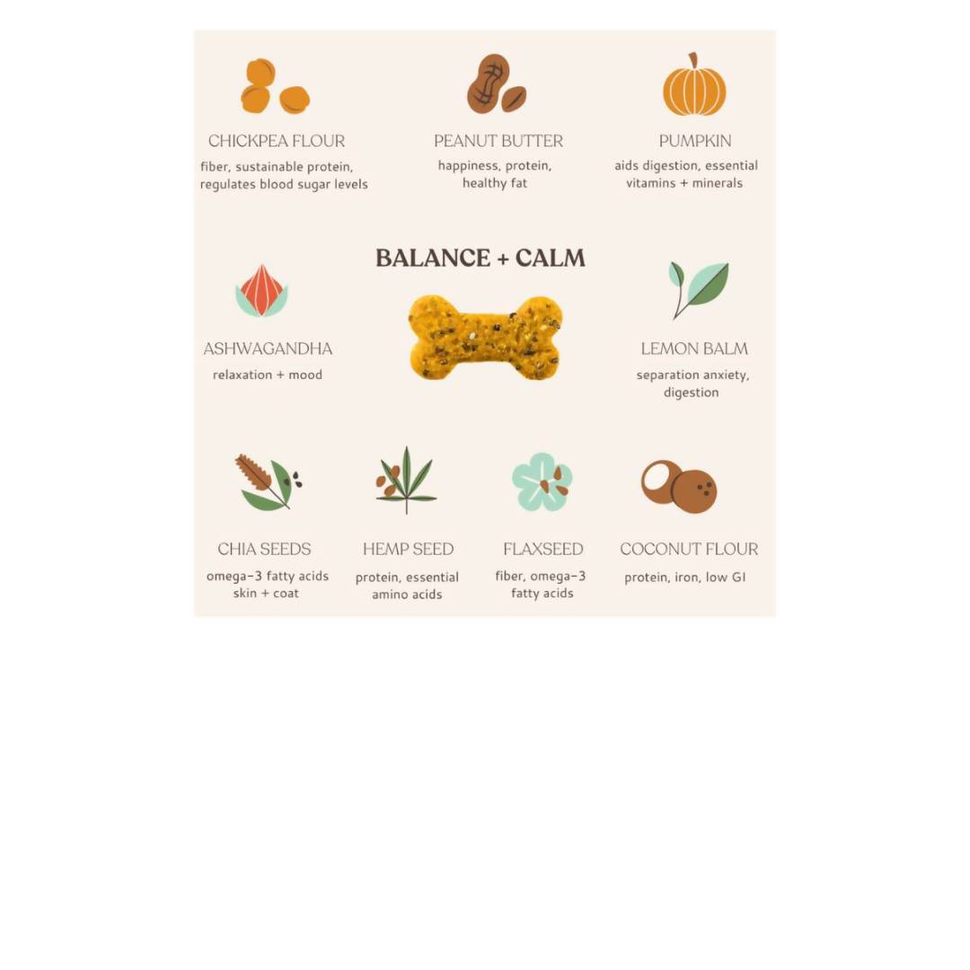 Balance + Calm Dog Treat Pouches - 4 x 3.2oz by Farm2Me