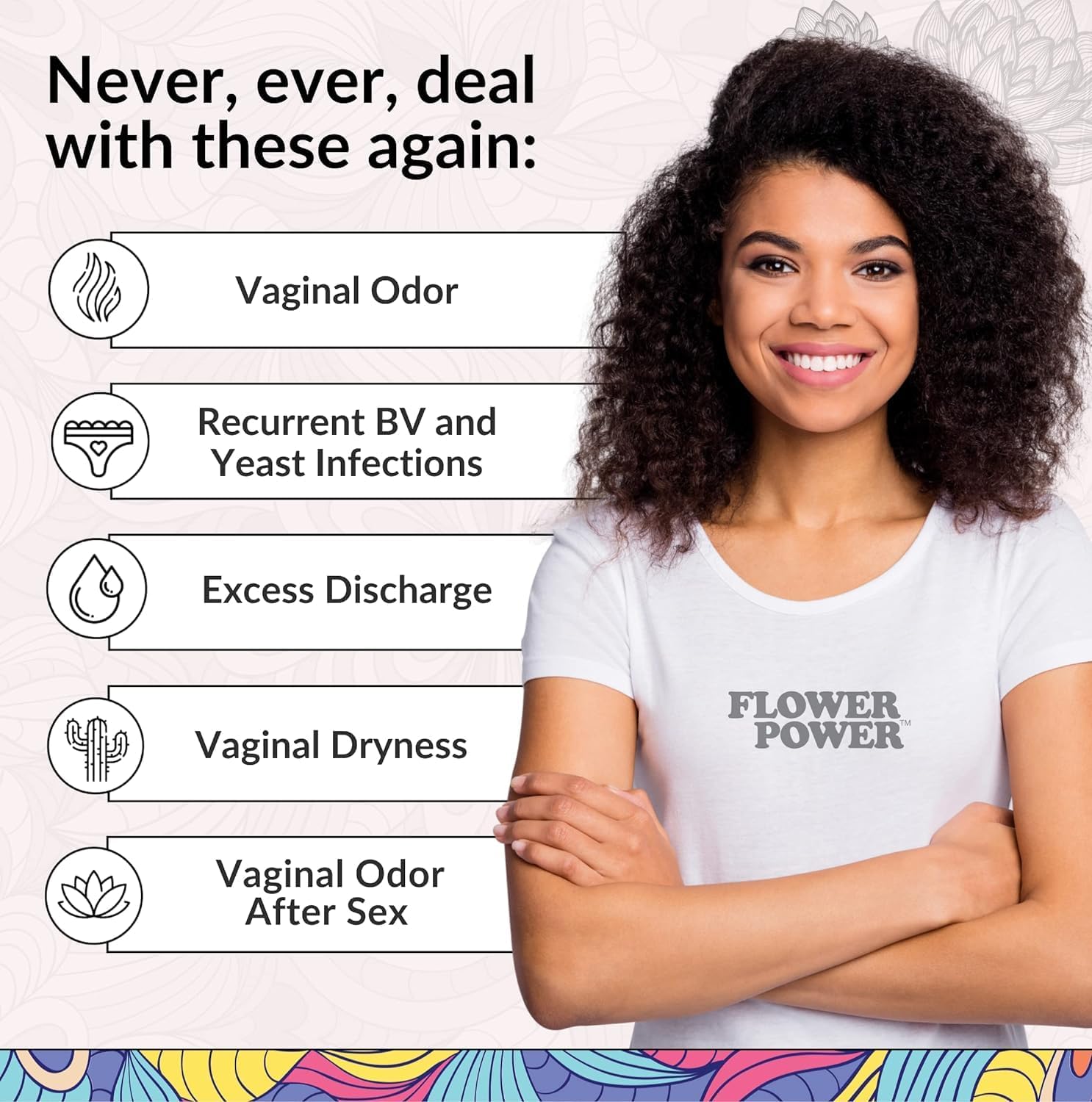 Flower Power® Boric Acid Suppositories for Odor and Balance (30ct/ea) by FlowerPower™ Feminine Health