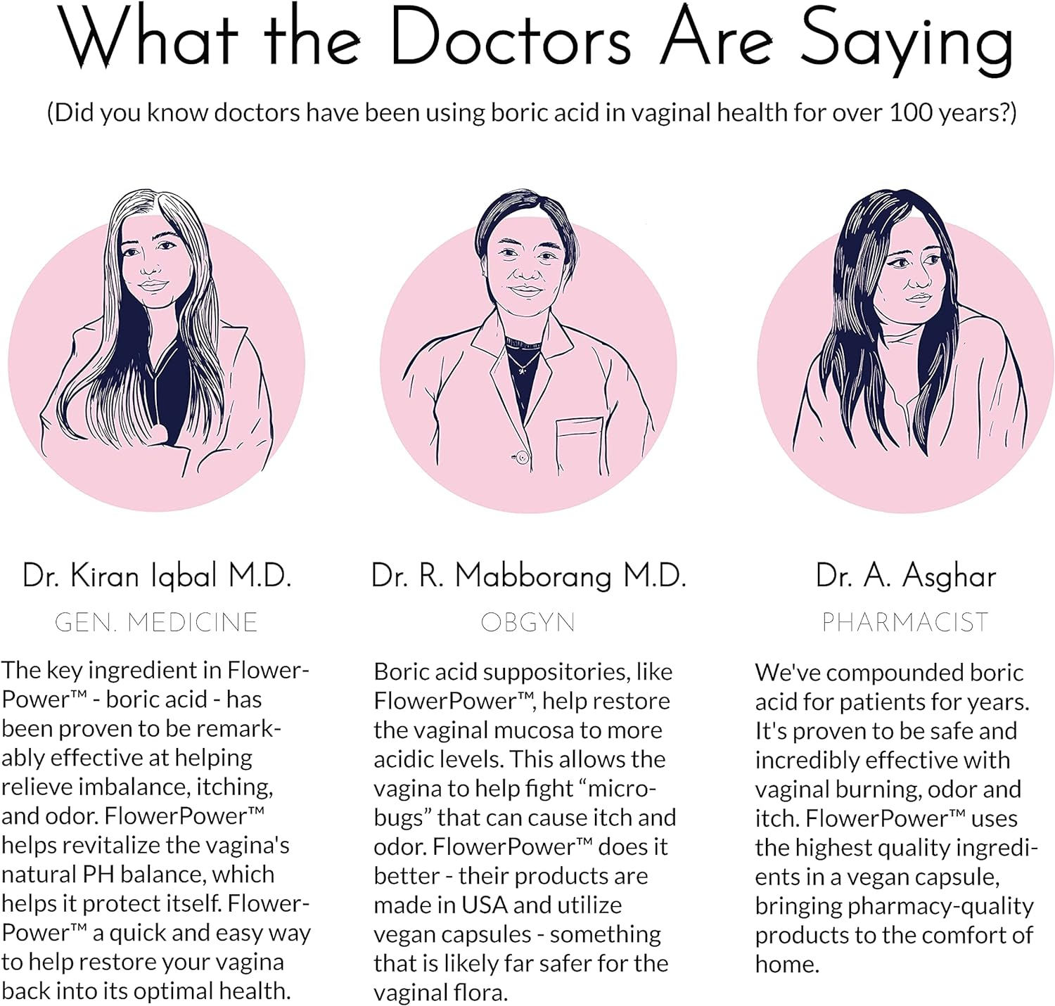 Flower Power® Boric Acid Suppositories for Odor and Balance (30ct/ea) by FlowerPower™ Feminine Health