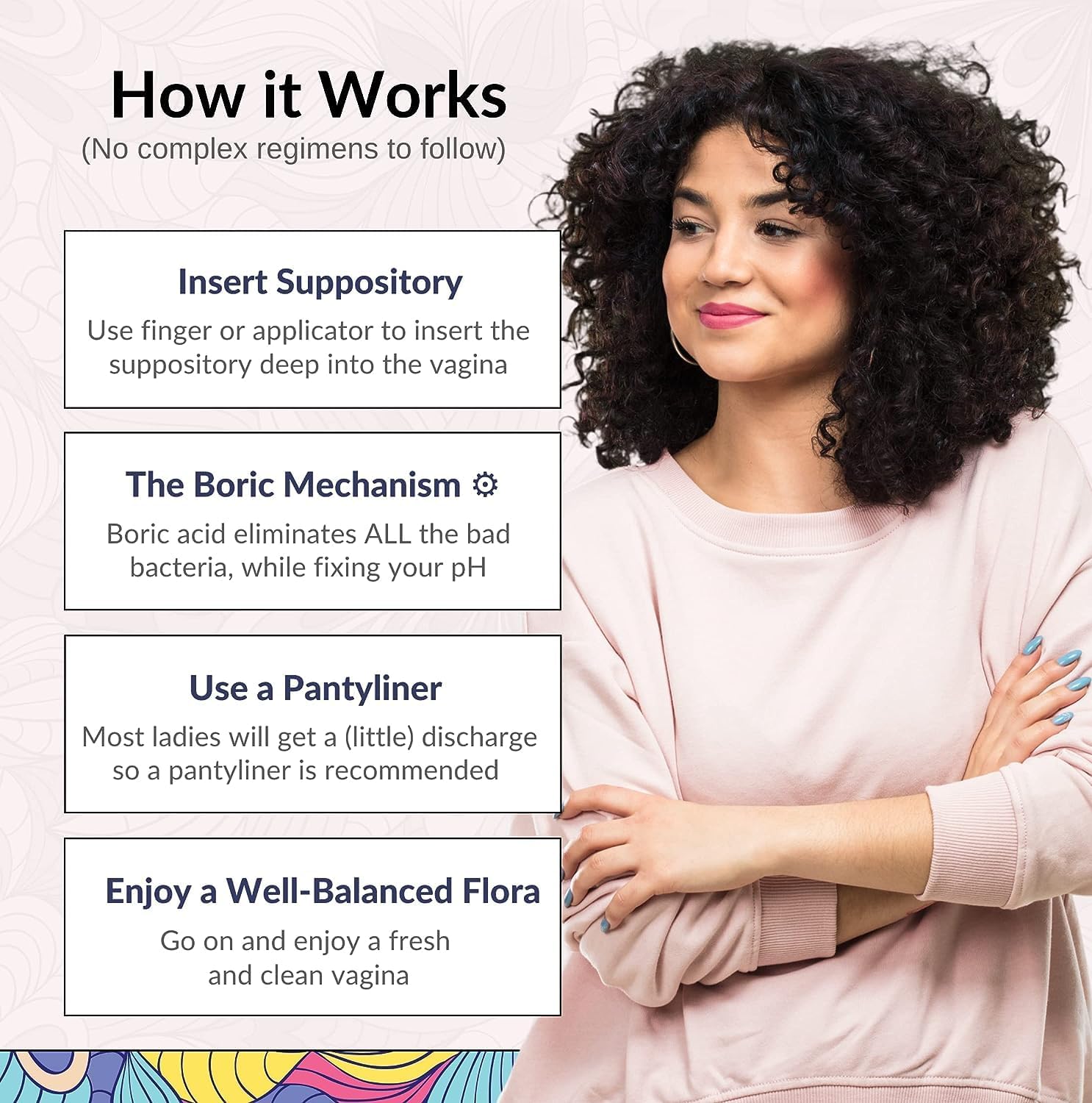 Flower Power® Boric Acid Suppositories for Odor and Balance (30ct/ea) by FlowerPower™ Feminine Health