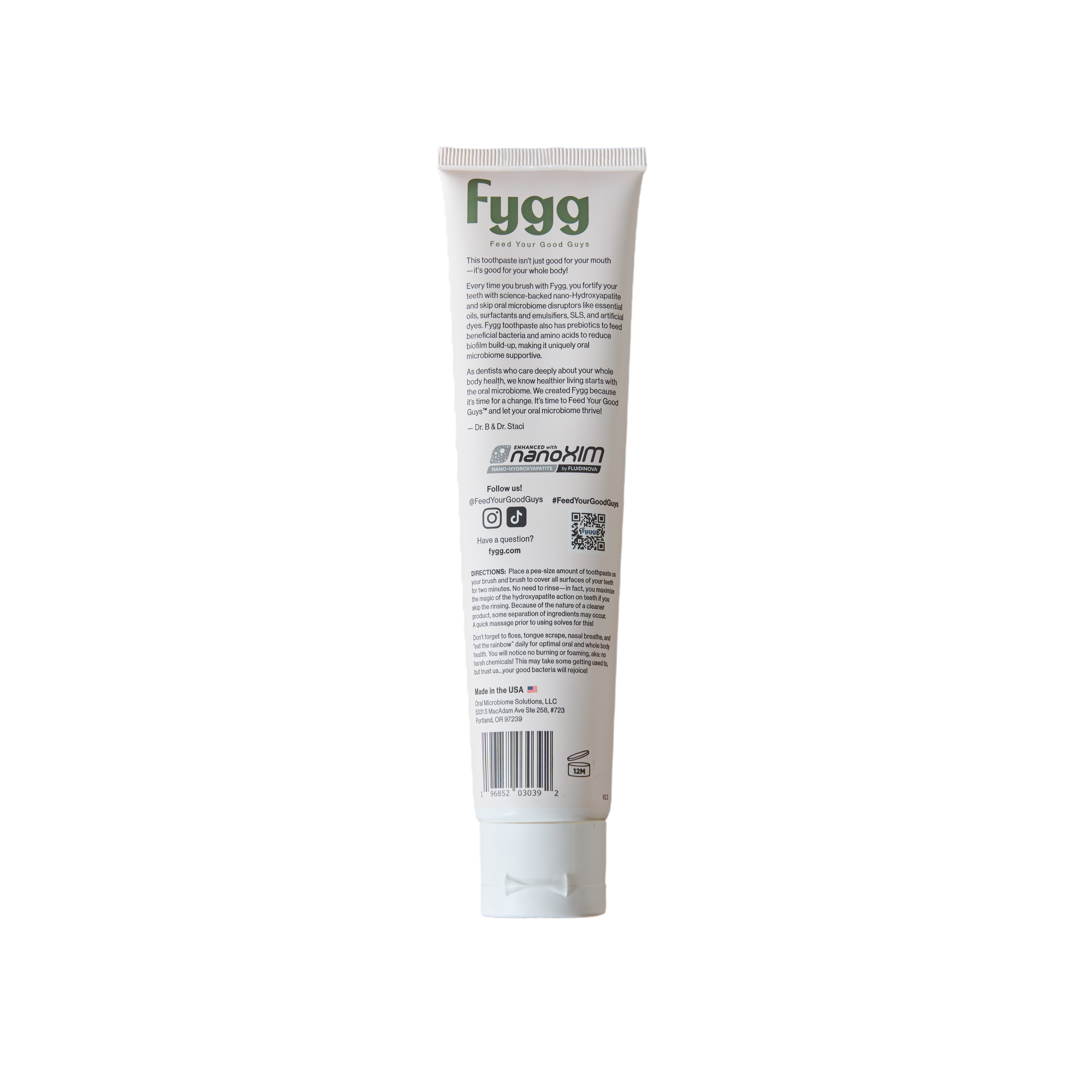 Nano-Hydroxyapatite Toothpaste with Prebiotics | Mild Mint