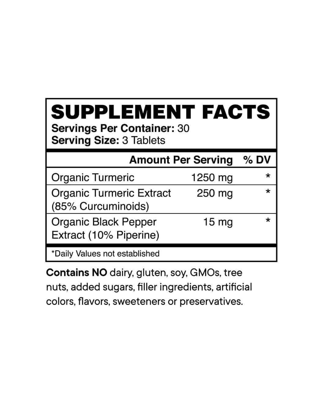 Organic Turmeric Curcumin Pills