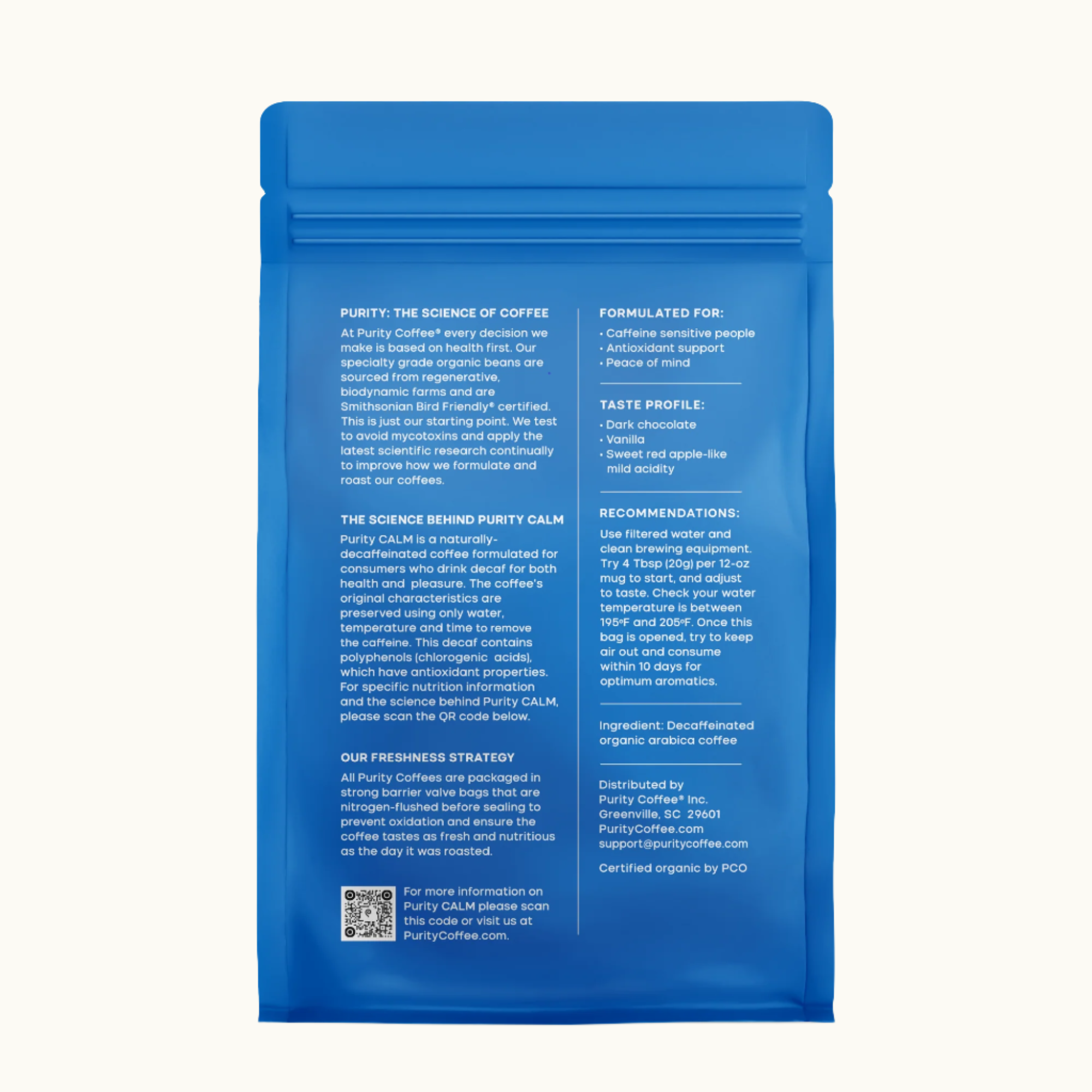 CALM: Decaf Whole Bean Coffee