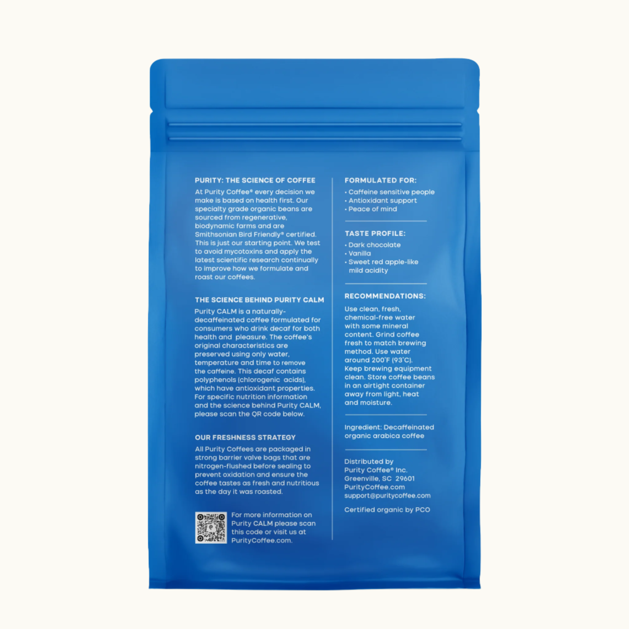 CALM: Decaf Whole Bean Coffee