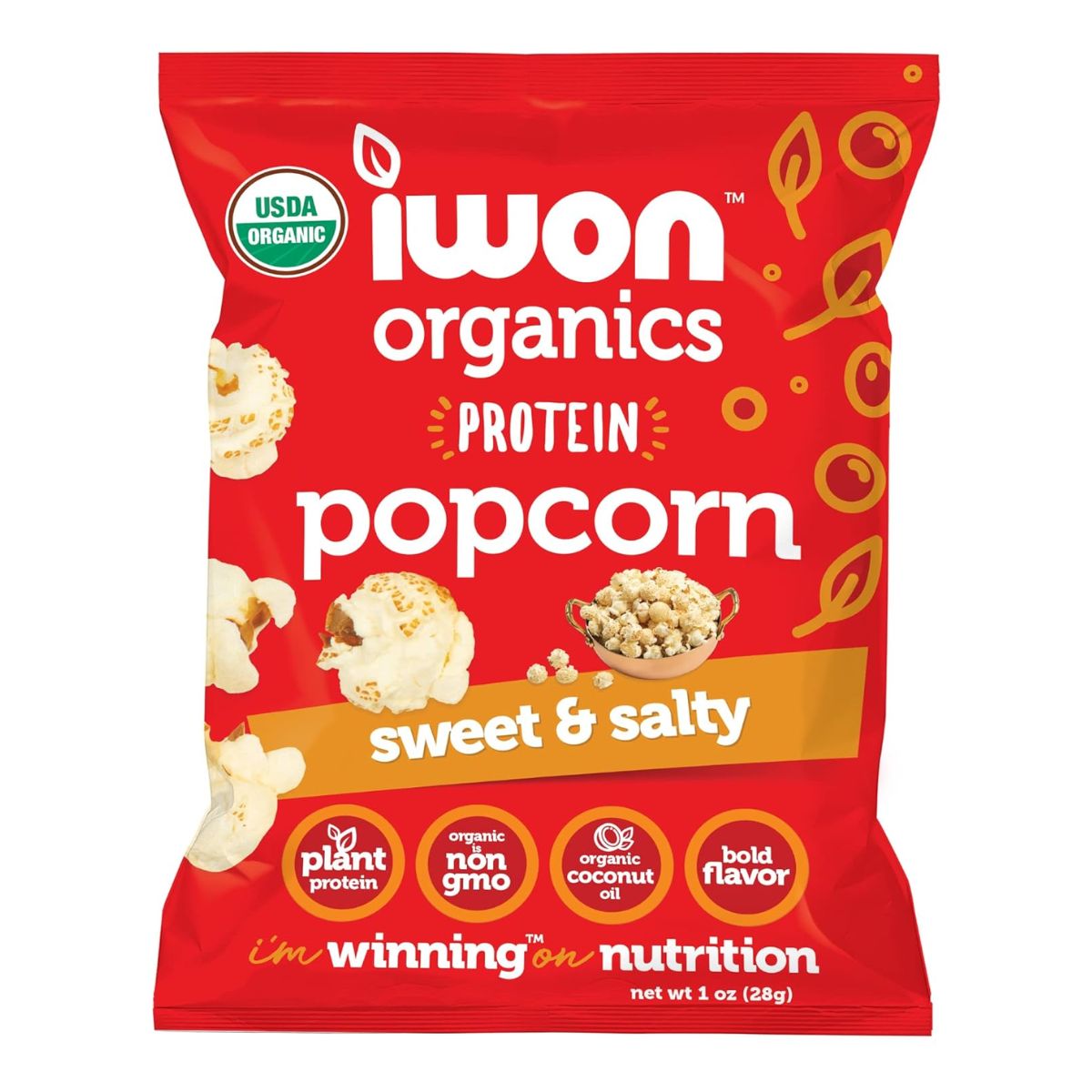 iwon Organics Organic Protein Popcorn Bag - 8 bBags by Farm2Me