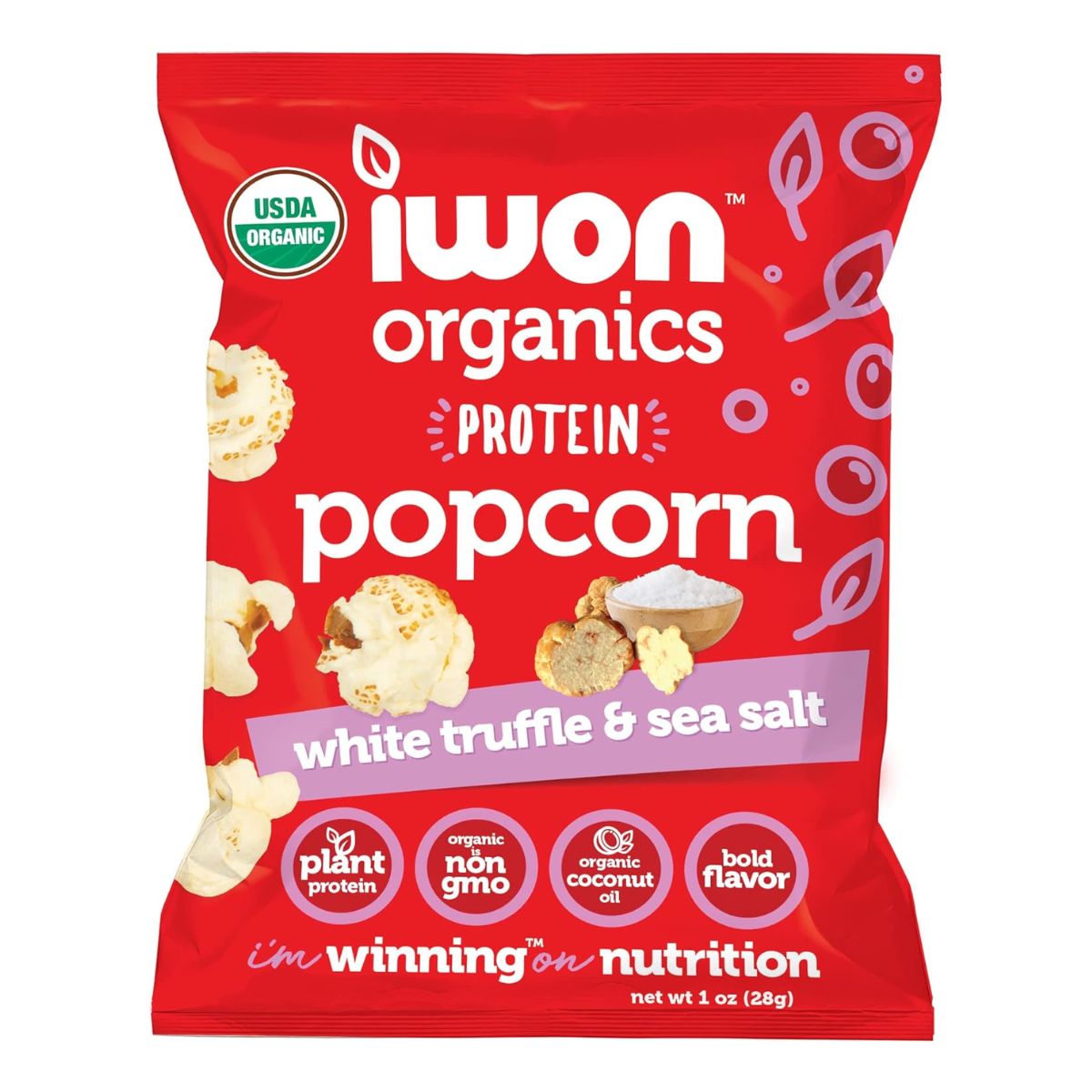 iwon Organics Organic Protein Popcorn Bag - 8 bBags by Farm2Me
