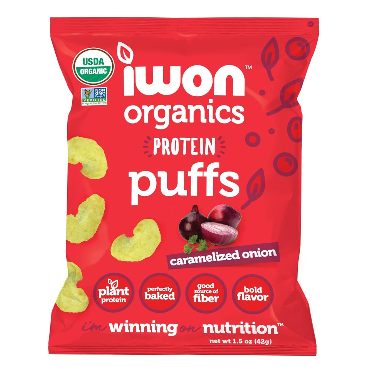 iwon Organics Protein Puffs Bag - 8 Bags by Farm2Me