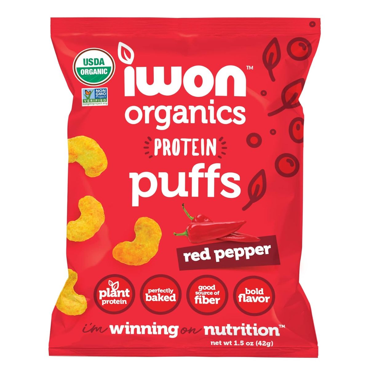 iwon Organics Protein Puffs Bag - 8 Bags by Farm2Me