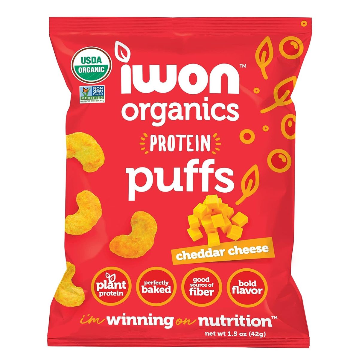 iwon Organics Protein Puffs Bag - 8 Bags by Farm2Me
