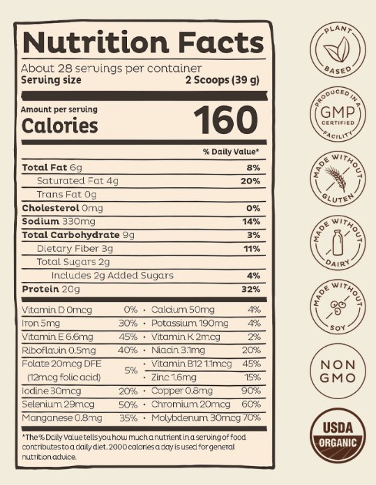 Kos Organic Plant Protein