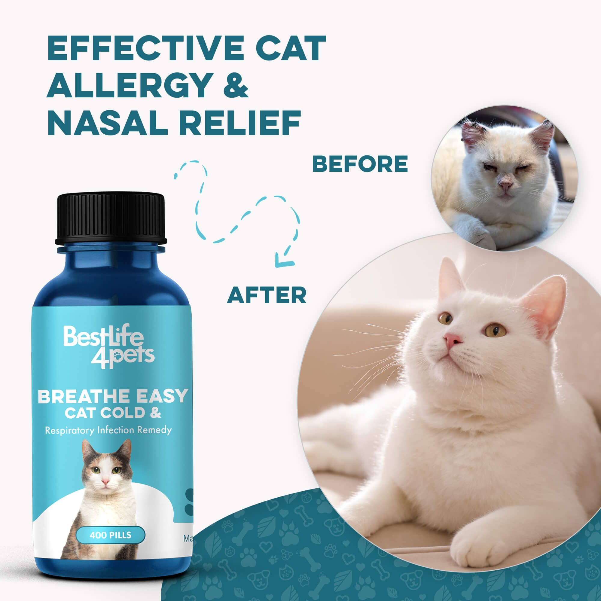 Breathe Easy for Cats - Cold, Sneezing & Respiratory Support by BestLife4Pets