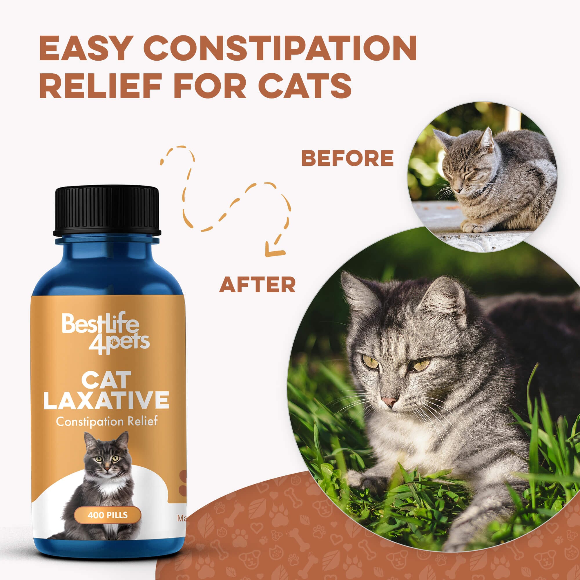 Natural Cat Laxative & Constipation Treatment by BestLife4Pets