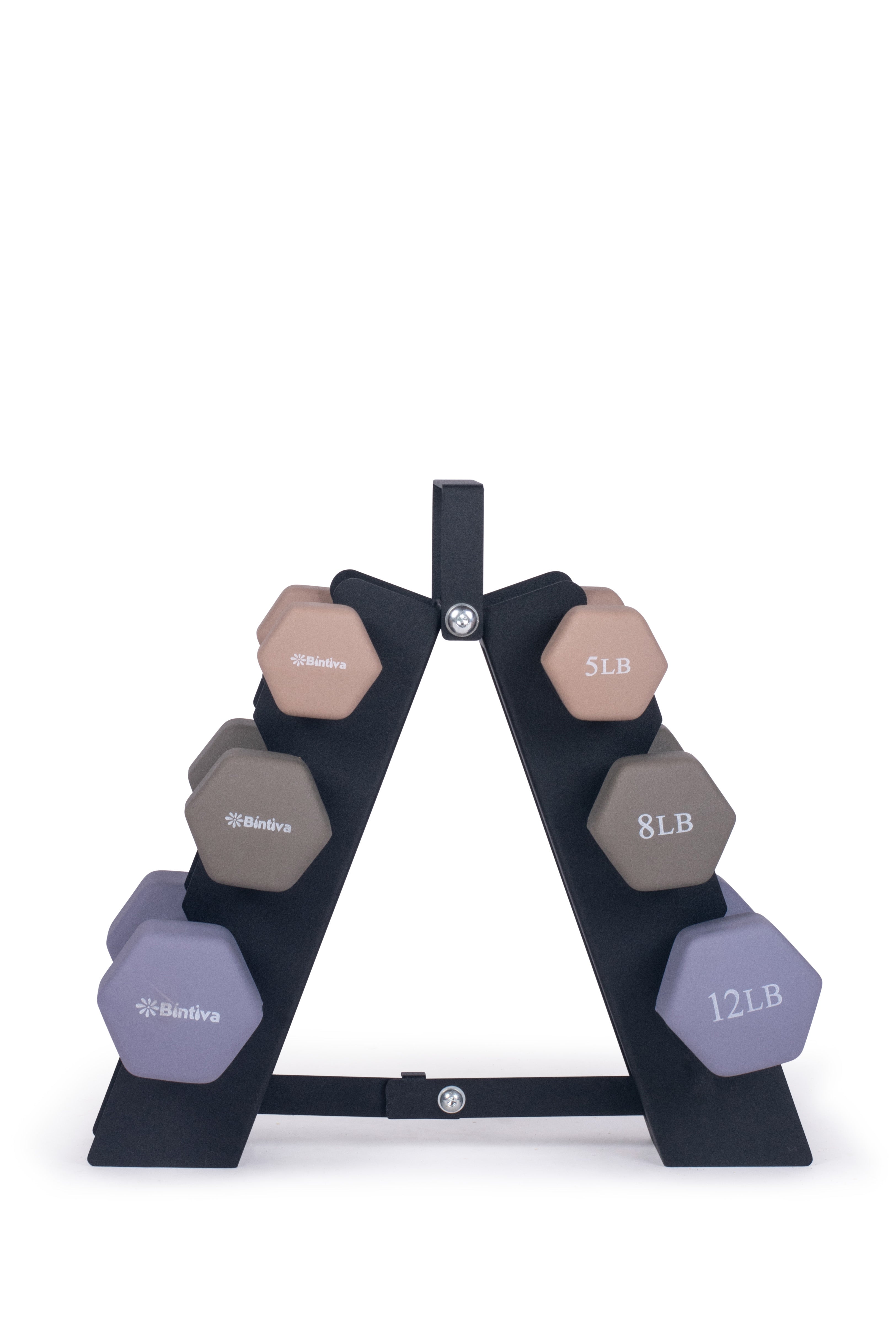 Neoprene Hexagon shaped dumbbells - Earth Tones by Bintiva