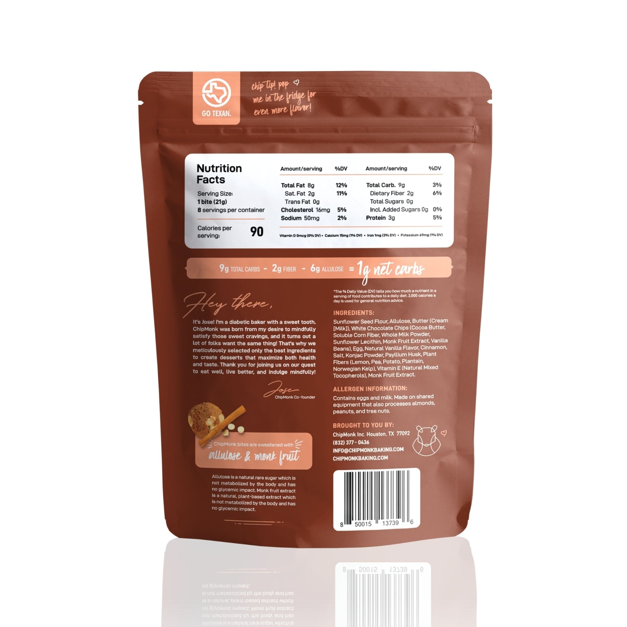 Cinnabun Keto Cookie Bites by ChipMonk Baking