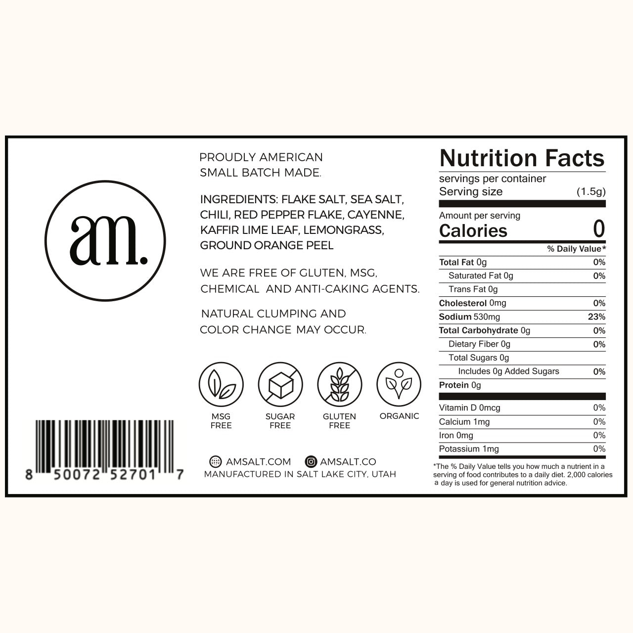 Citrus Chili SALT 19.5 OZ