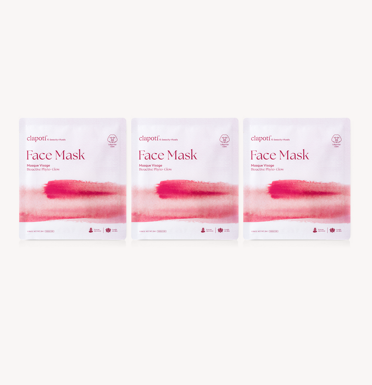 Face Mask Glow, 3-Pack