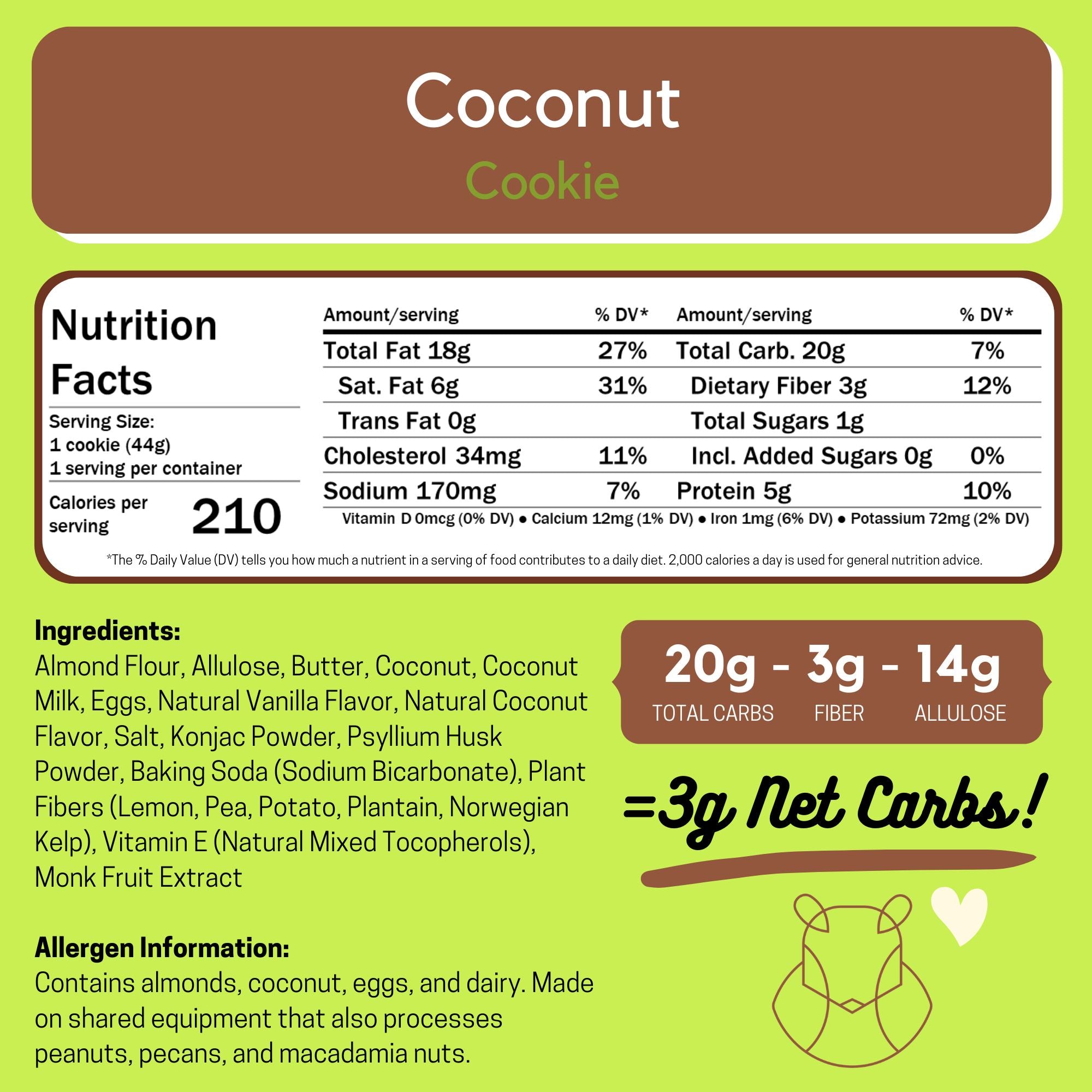 Coconut Keto Cookies by ChipMonk Baking